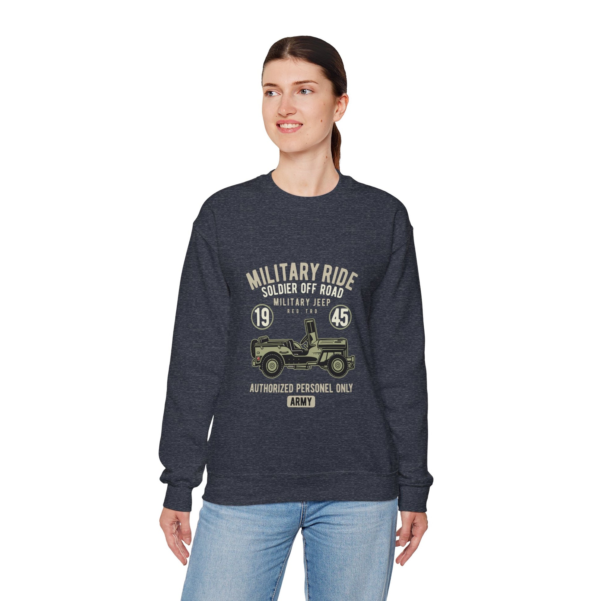 Military ride Unisex Heavy Blend™ Crewneck Sweatshirt - ArtShirt Couture