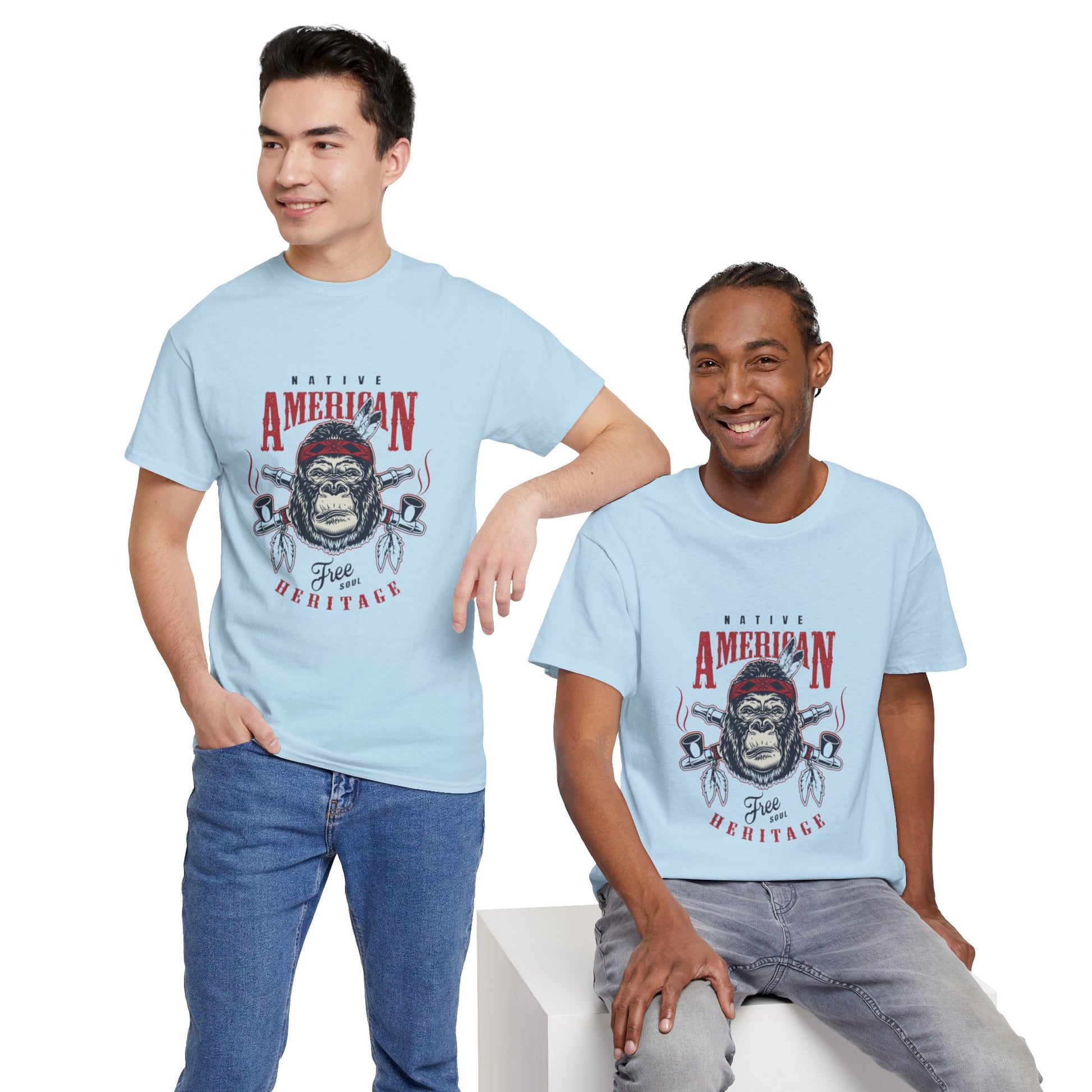 Native American graphic Unisex Heavy Cotton Tee - ArtShirt Couture