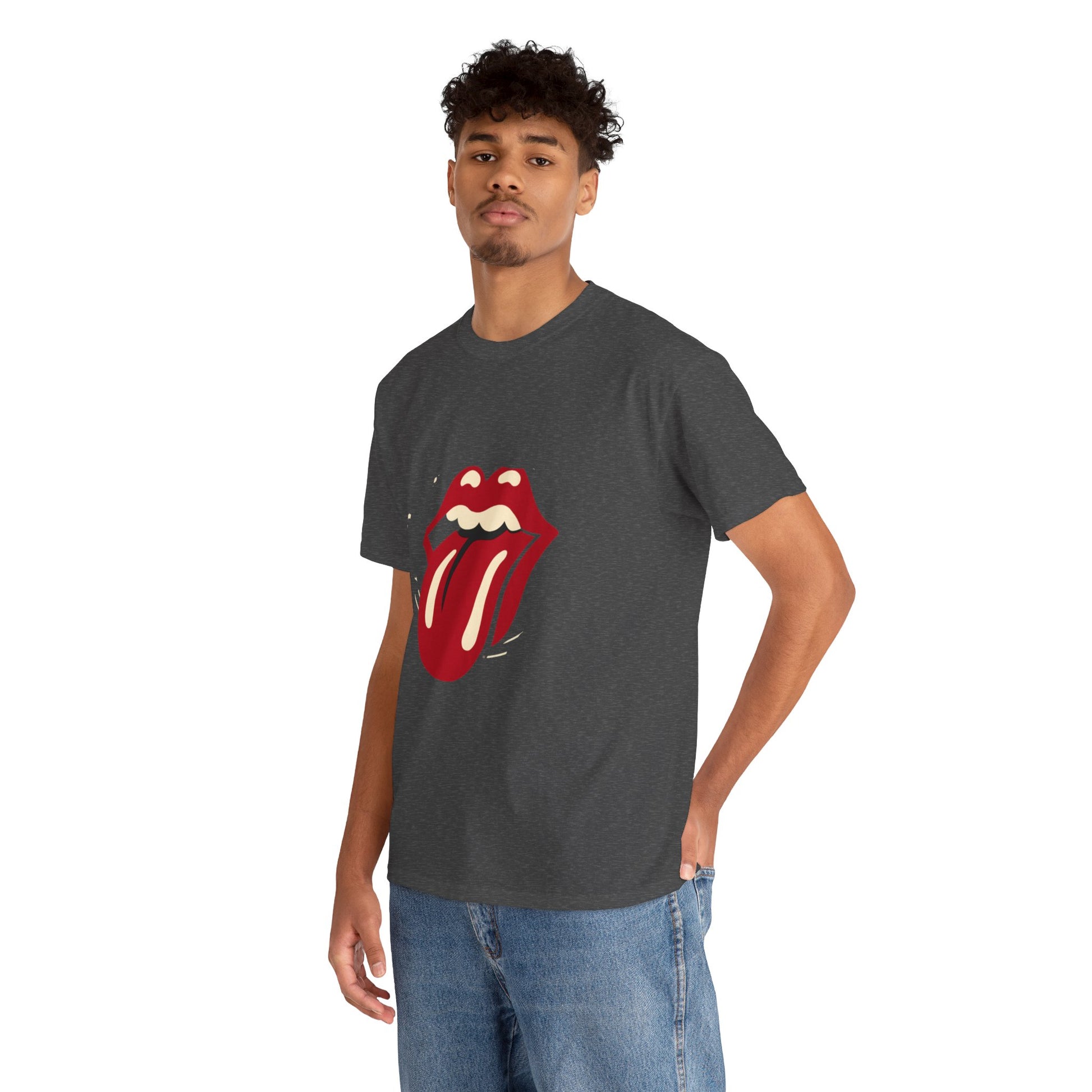 The Stone Tongue Unisex Heavy Cotton Tee | Edgy Graphic T-Shirt for Rock Music Fans - ArtShirt Couture