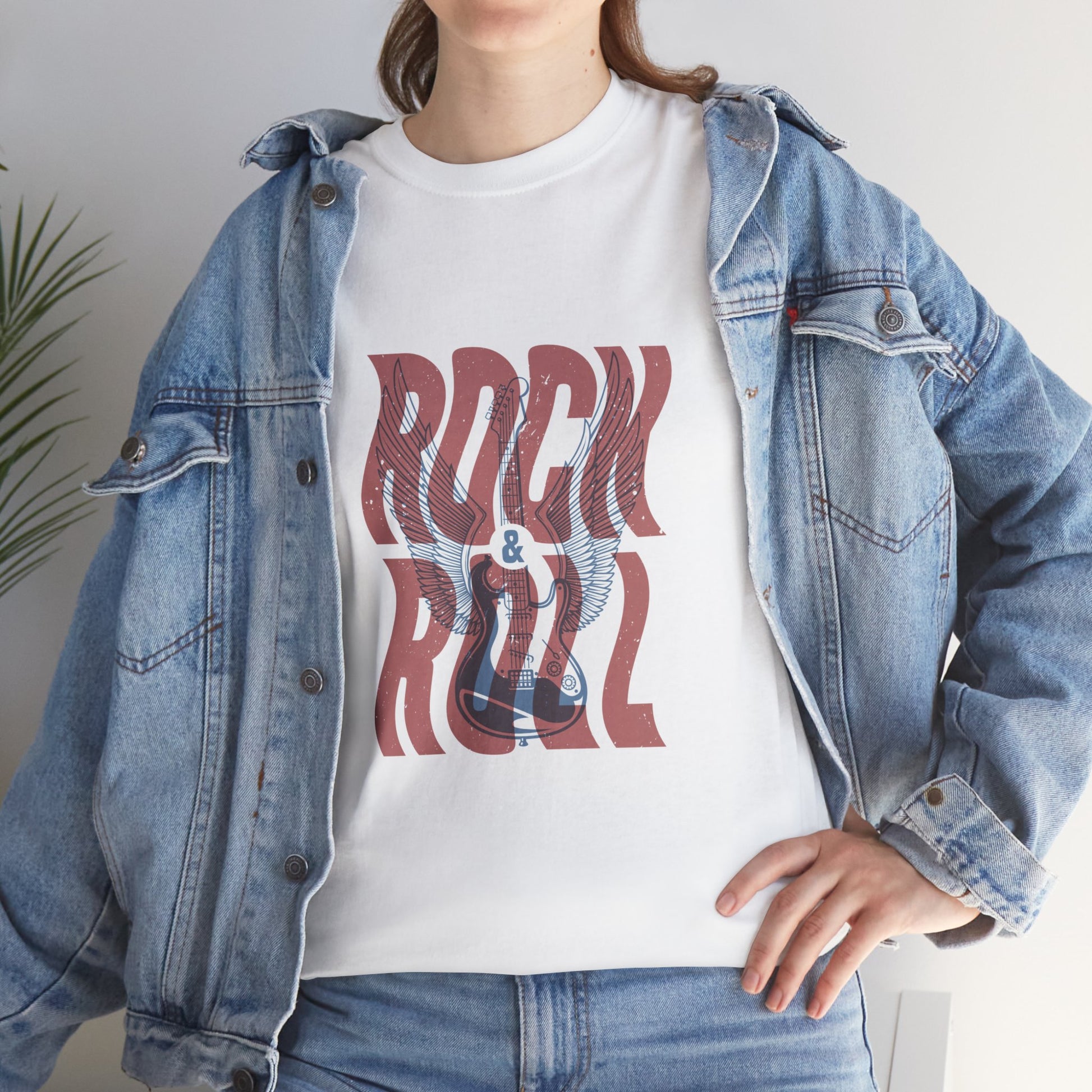 Rock 'N' Roll Unisex Heavy Cotton Tee | Classic Graphic T-Shirt for Music Lovers - ArtShirt Couture