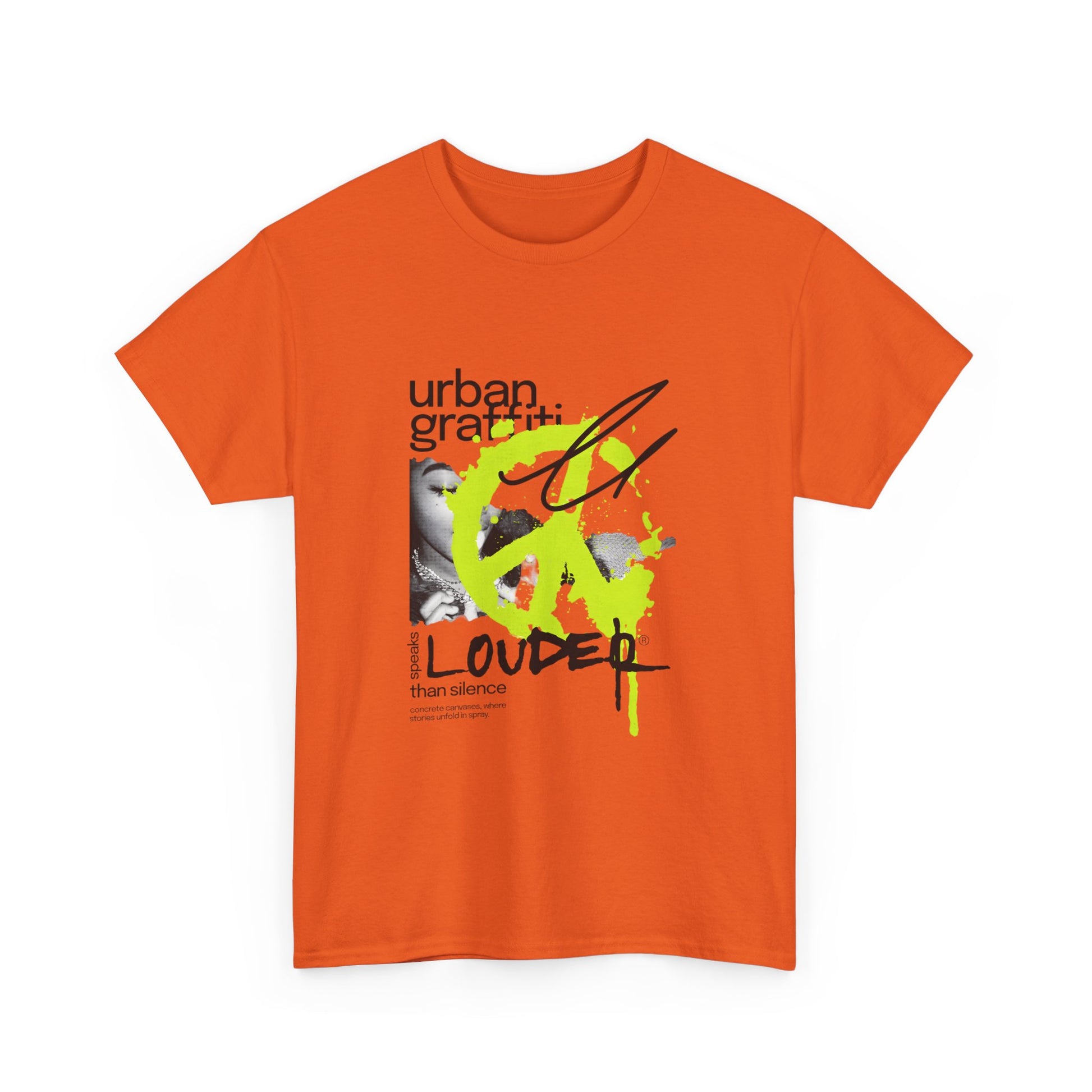 Urban Graffiti Unisex Heavy Cotton Tee | Stylish Graphic T-Shirt for Street Art Lovers - ArtShirt Couture