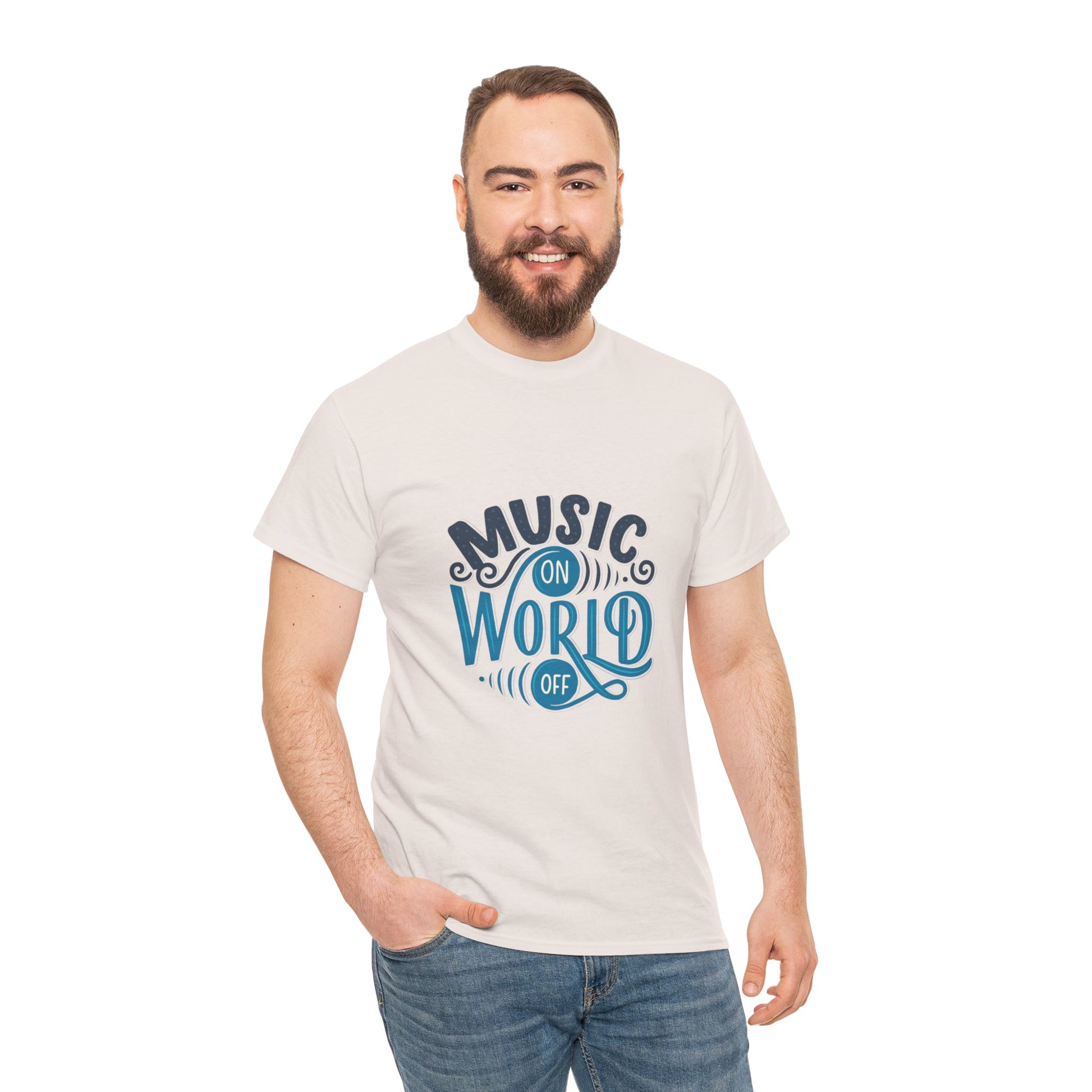 Music World Unisex Heavy Graphic Cotton Tee - ArtShirt Couture