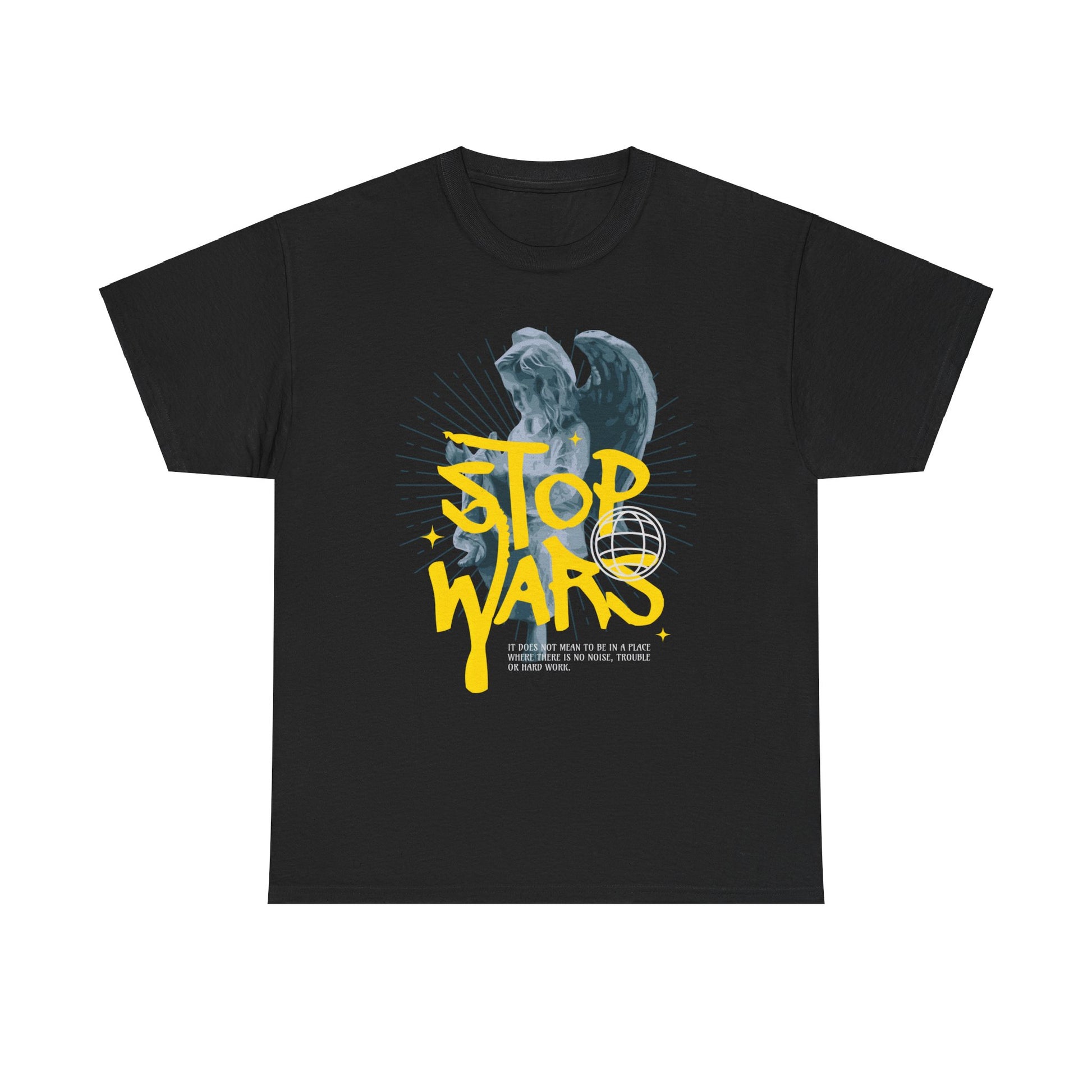 Stop Wars Unisex Heavy Cotton Tee | Fun Graphic T-Shirt for Peace Advocates - ArtShirt Couture