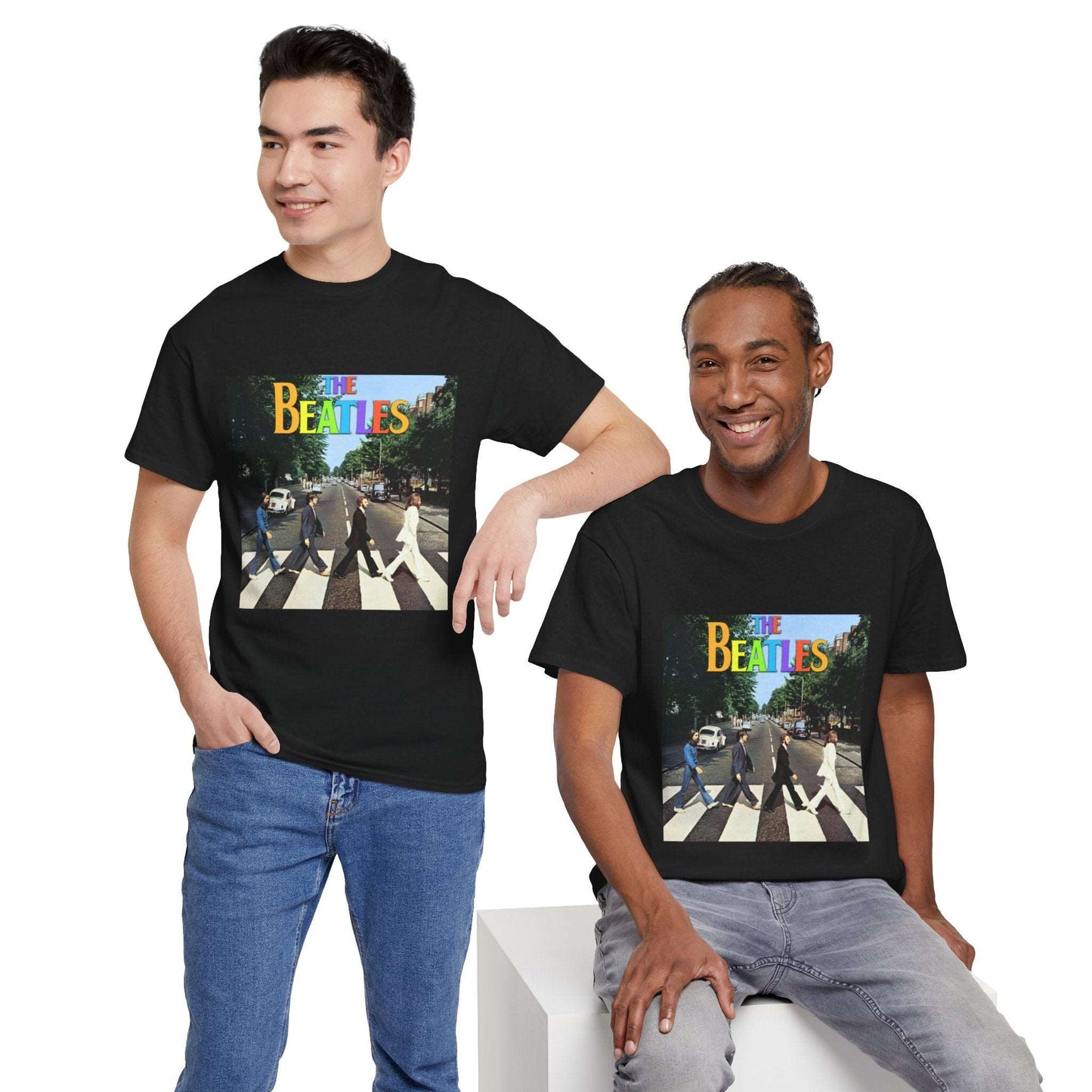 The Beatles Unisex Heavy Cotton Tee | Classic Graphic T-Shirt for Music Fans - ArtShirt Couture