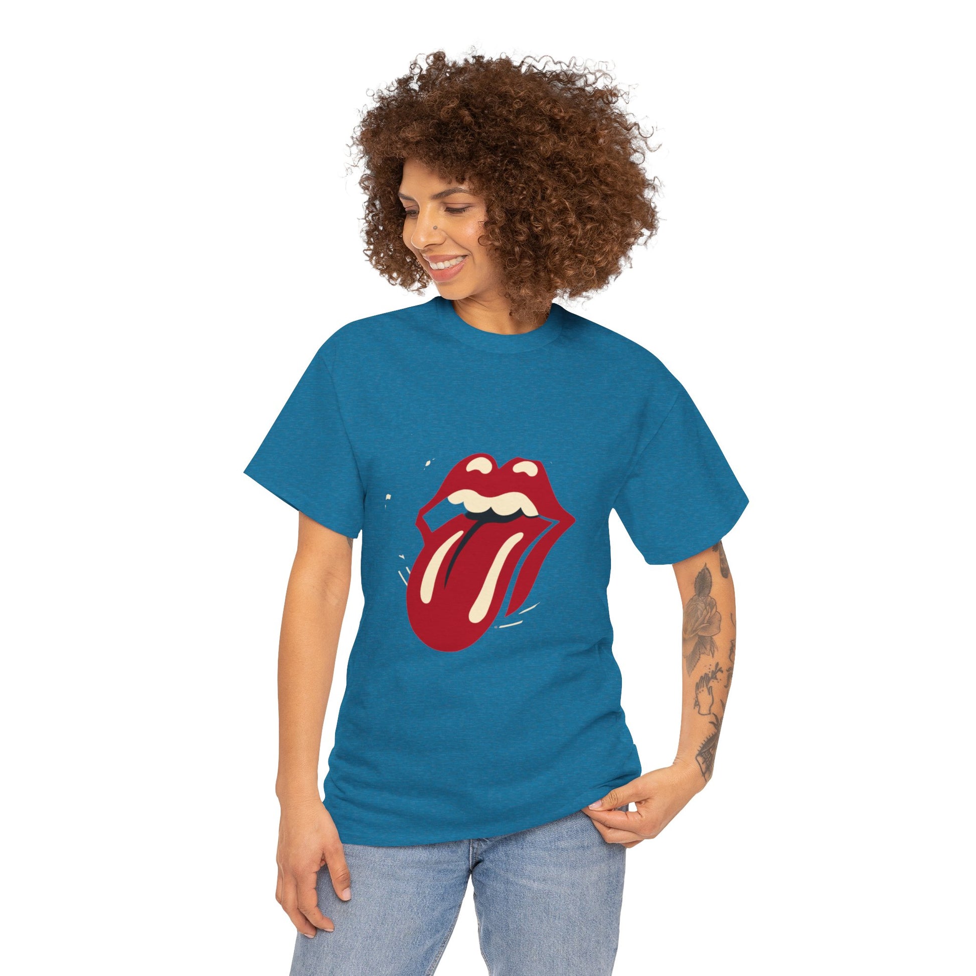 The Stone Tongue Unisex Heavy Cotton Tee | Edgy Graphic T-Shirt for Rock Music Fans - ArtShirt Couture