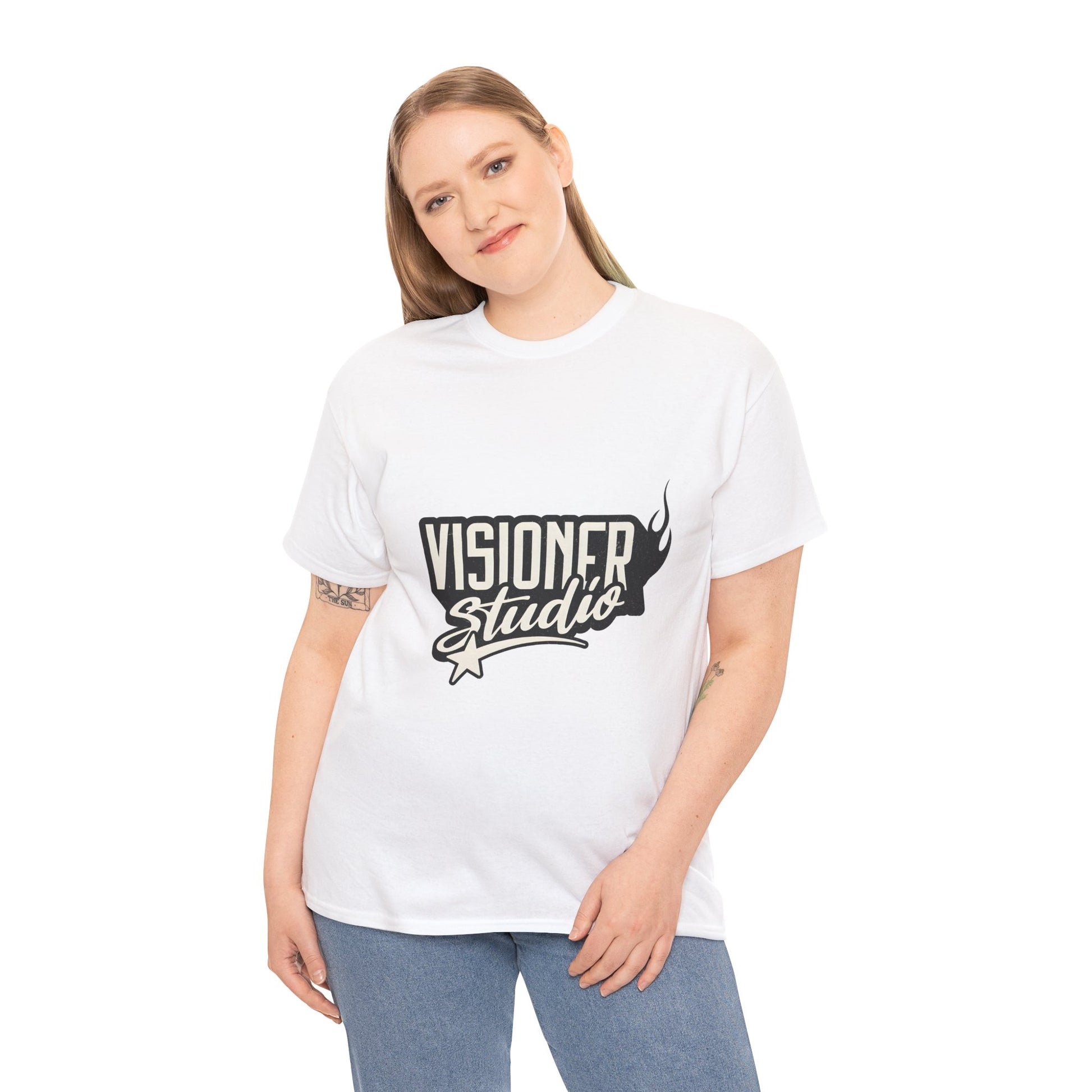 Visioner Studio Unisex Heavy Cotton Tee | Creative Graphic T-Shirt for Artistic Souls - ArtShirt Couture