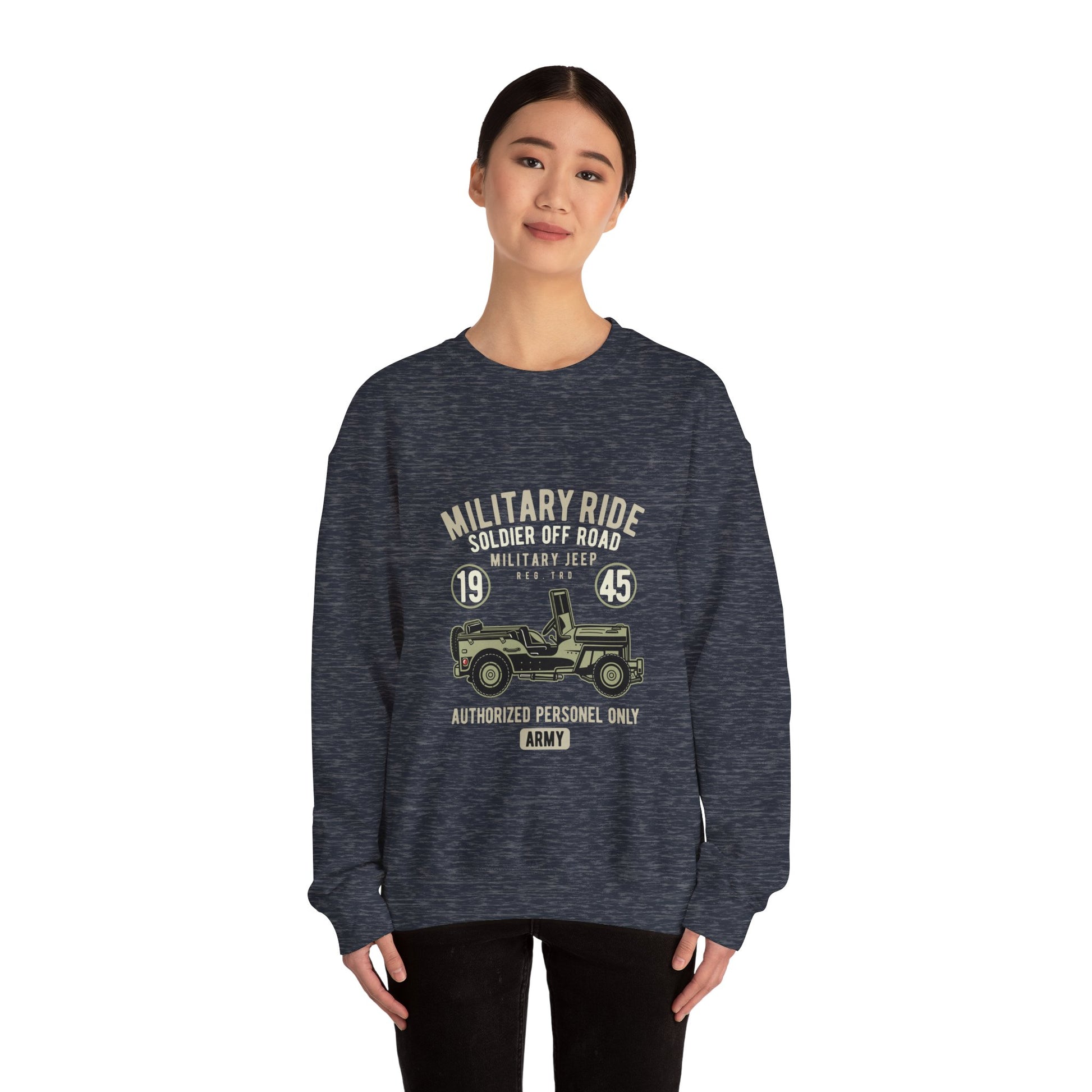 Military ride Unisex Heavy Blend™ Crewneck Sweatshirt - ArtShirt Couture