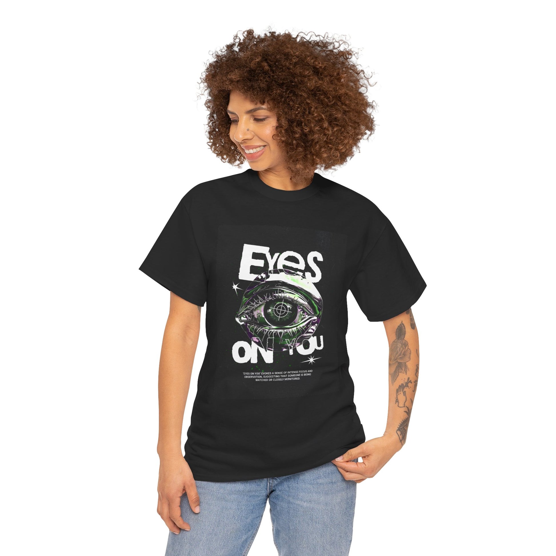 Eyes on You Unisex Heavy Cotton Tee | Stylish Graphic T-Shirt - Artshirtcouture