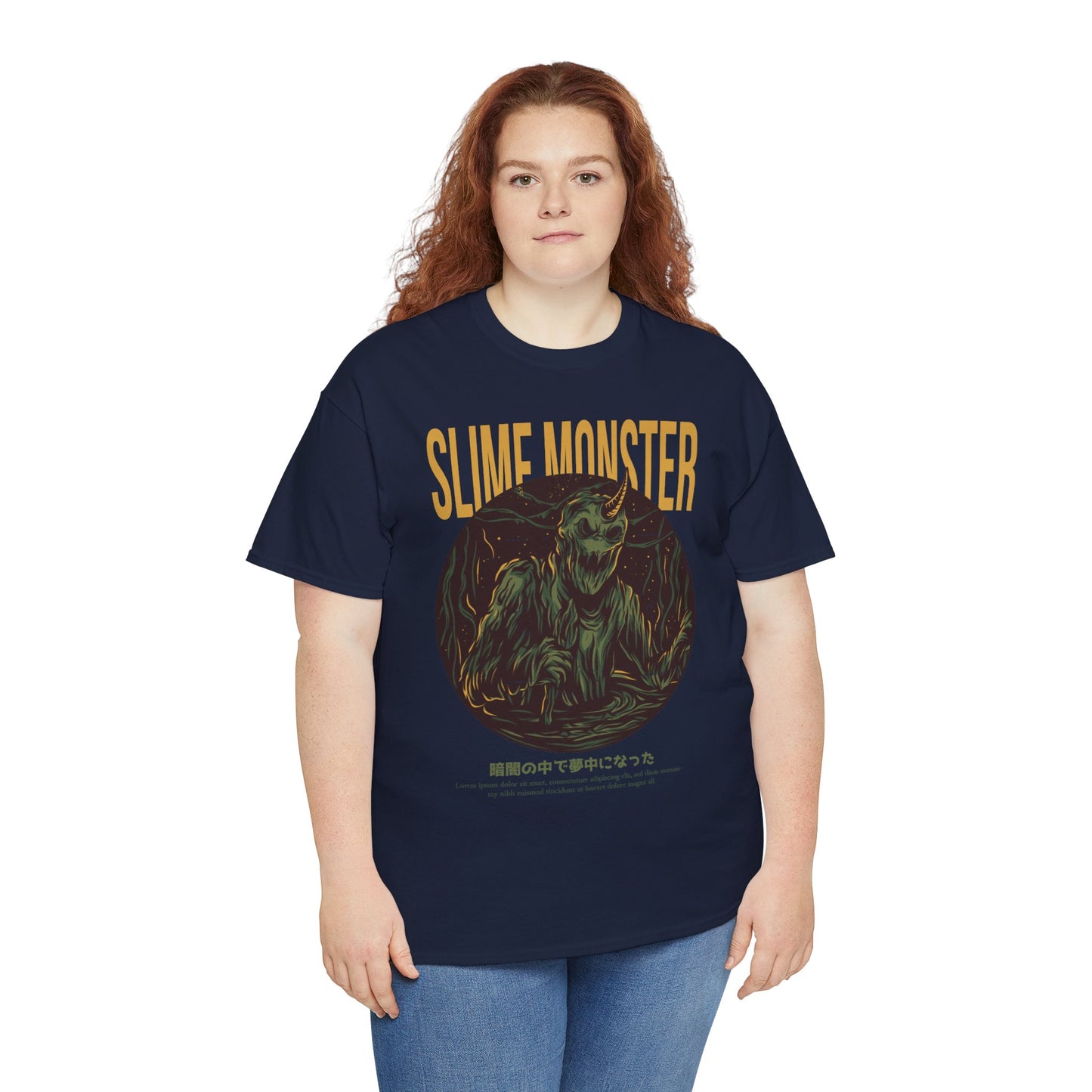 Slime Monster Unisex Heavy Cotton Tee | Fun Graphic T-Shirt for Kids and Monster Lovers - ArtShirt Couture