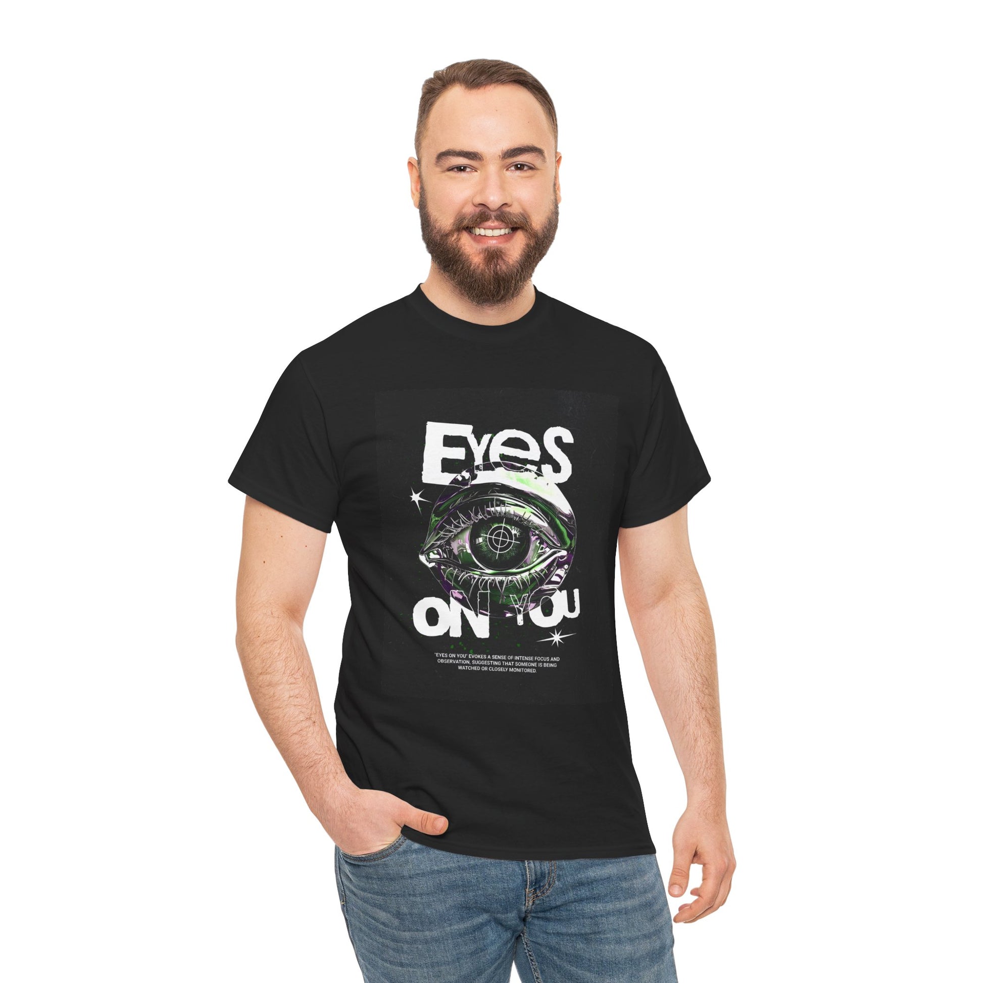 Eyes on You Unisex Heavy Cotton Tee | Stylish Graphic T-Shirt - Artshirtcouture