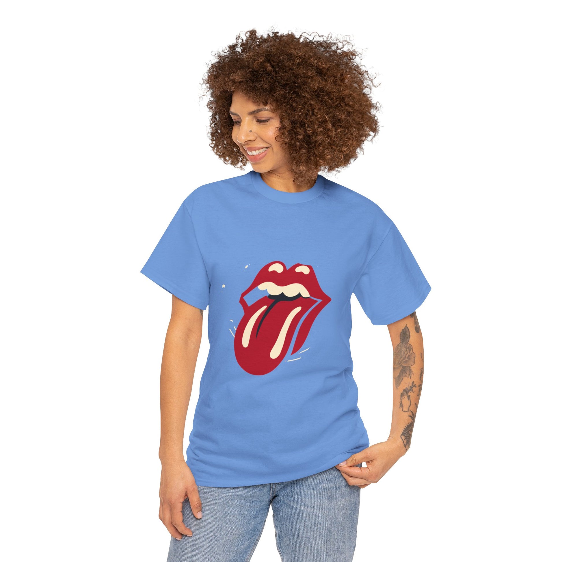 The Stone Tongue Unisex Heavy Cotton Tee | Edgy Graphic T-Shirt for Rock Music Fans - ArtShirt Couture