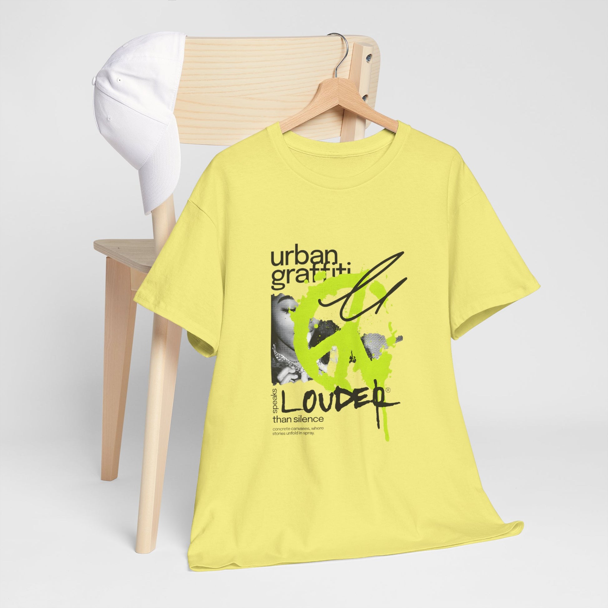 Urban Graffiti Unisex Heavy Cotton Tee | Stylish Graphic T-Shirt for Street Art Lovers - ArtShirt Couture