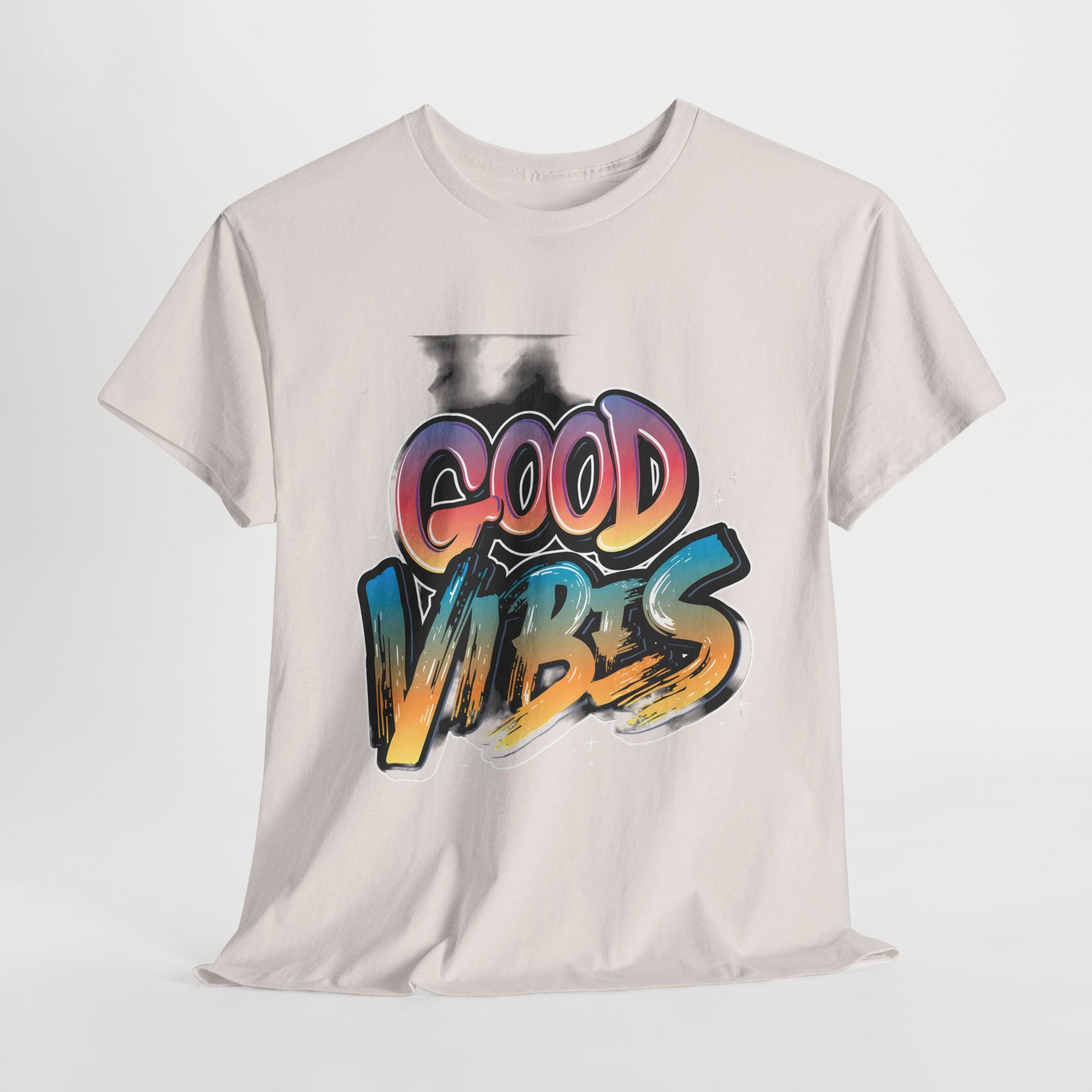 Good Vibes Unisex Heavy Cotton Tee | Positive Graphic T-Shirt - Artshirtcouture