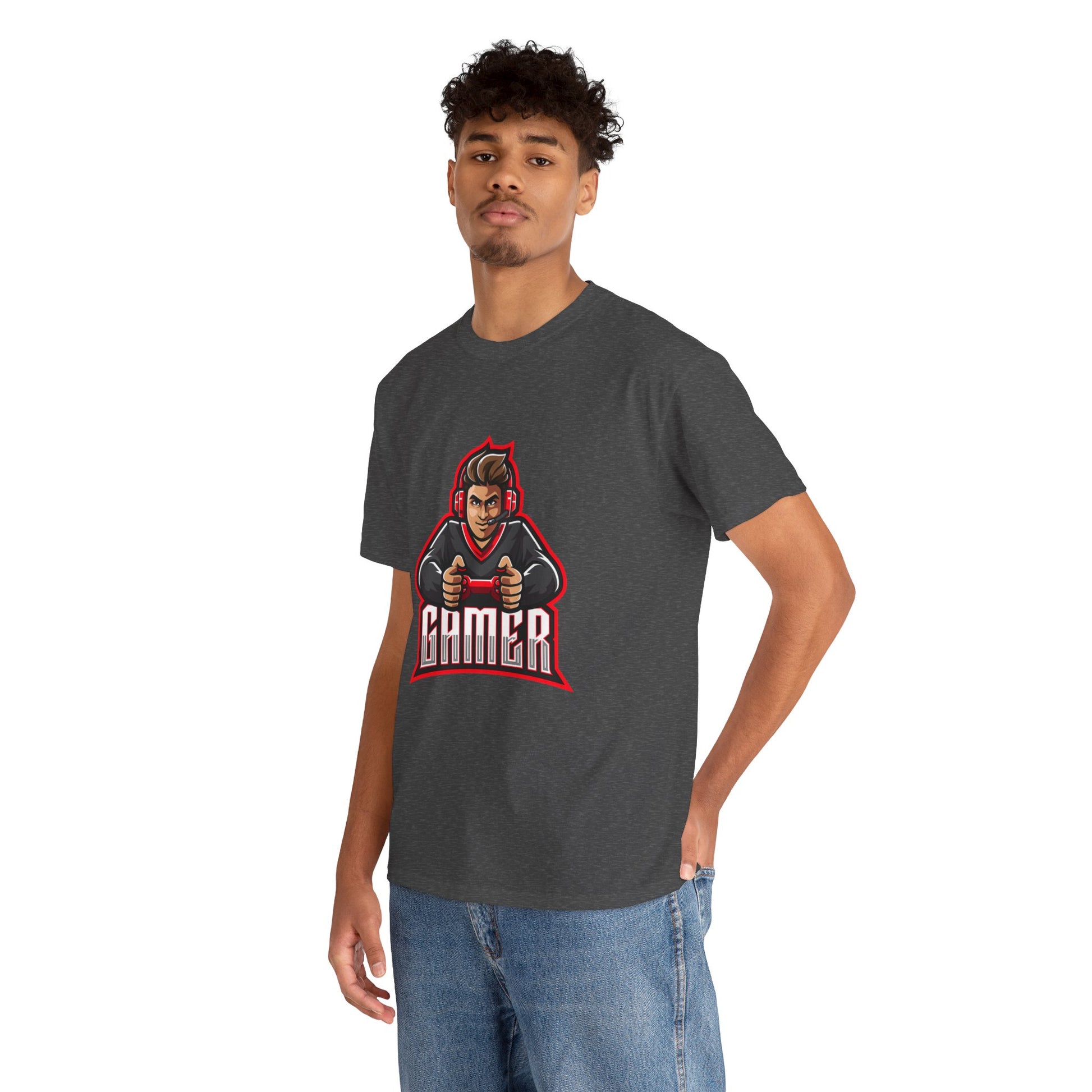 The Gamer Unisex Heavy Cotton Tee | Stylish Graphic T-Shirt for Gaming Enthusiasts - ArtShirt Couture