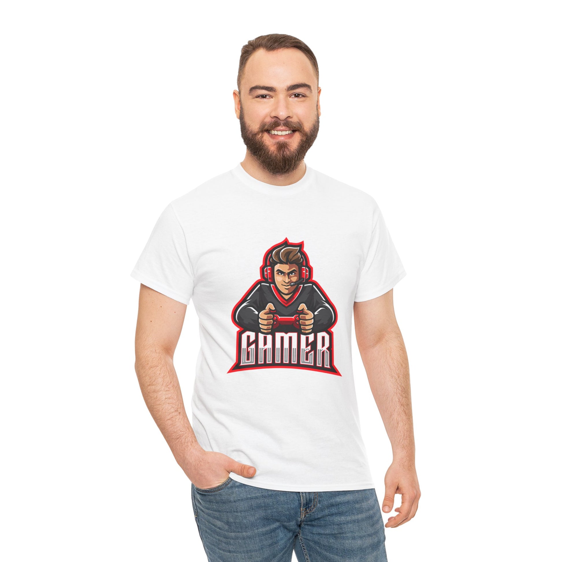 The Gamer Unisex Heavy Cotton Tee | Stylish Graphic T-Shirt for Gaming Enthusiasts - ArtShirt Couture