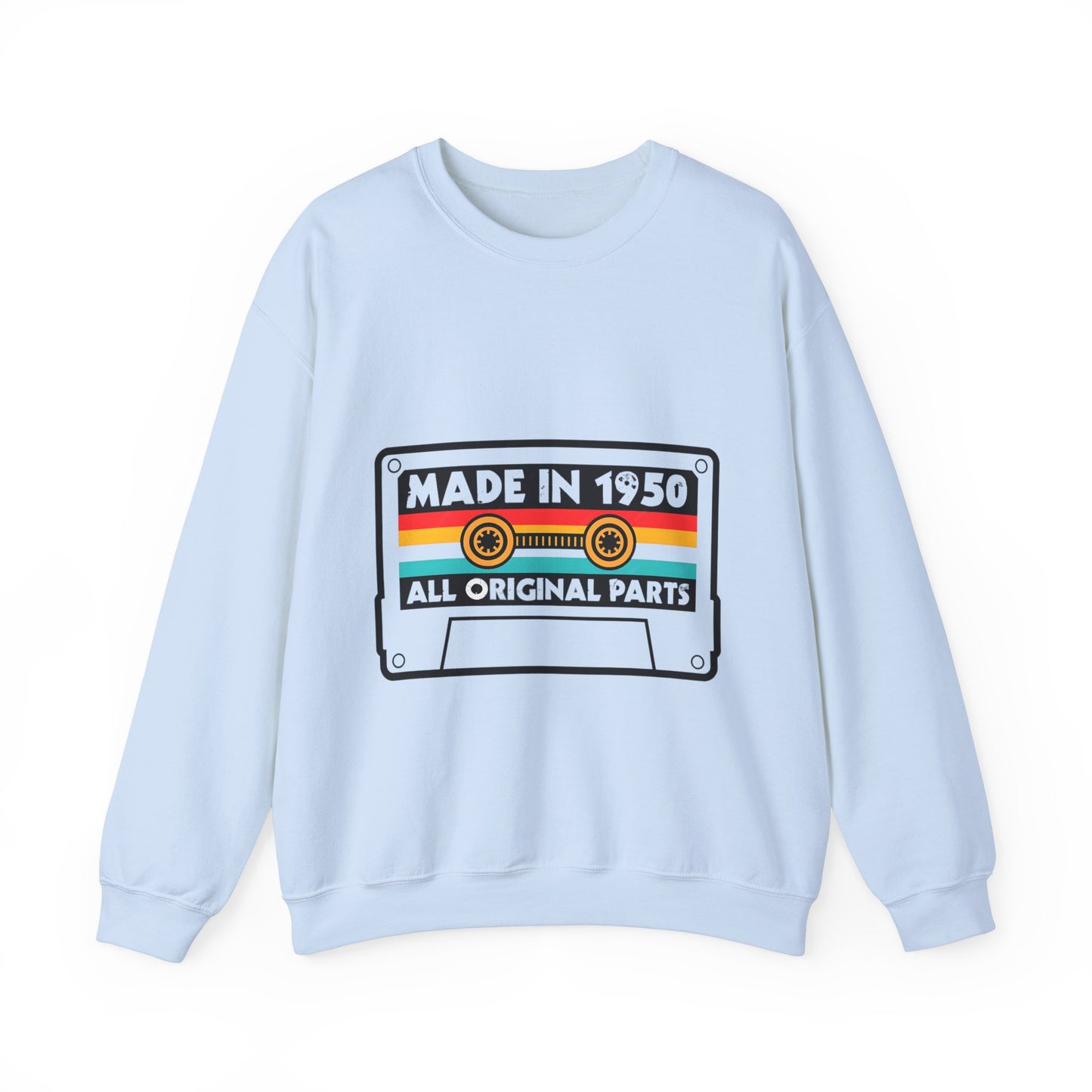 Vintage 1950s Old Tape Cassette Unisex Heavy Blend™ Crewneck Sweatshirt | Retro Graphic Sweatshirt - ArtShirt Couture