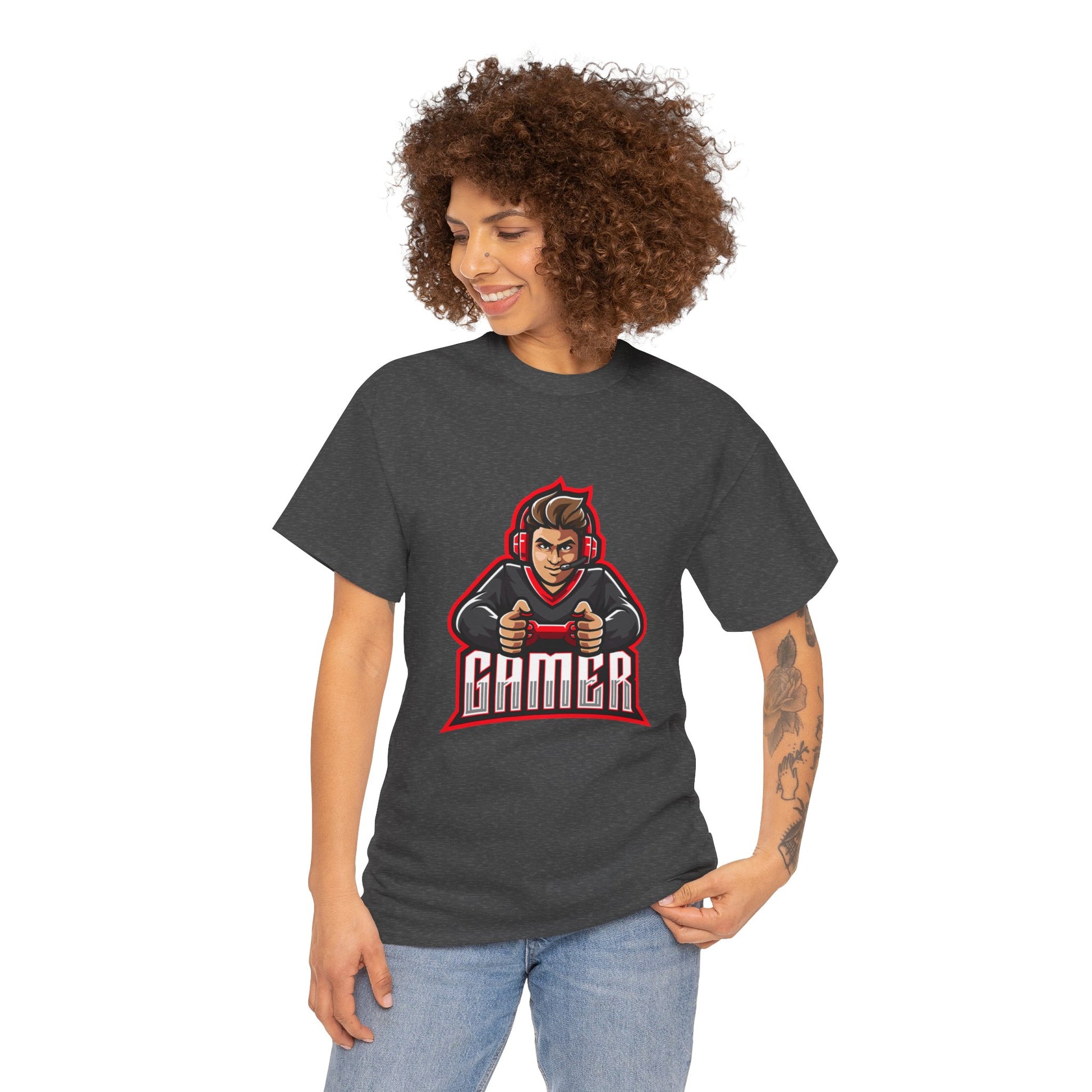 The Gamer Unisex Heavy Cotton Tee | Stylish Graphic T-Shirt for Gaming Enthusiasts - ArtShirt Couture