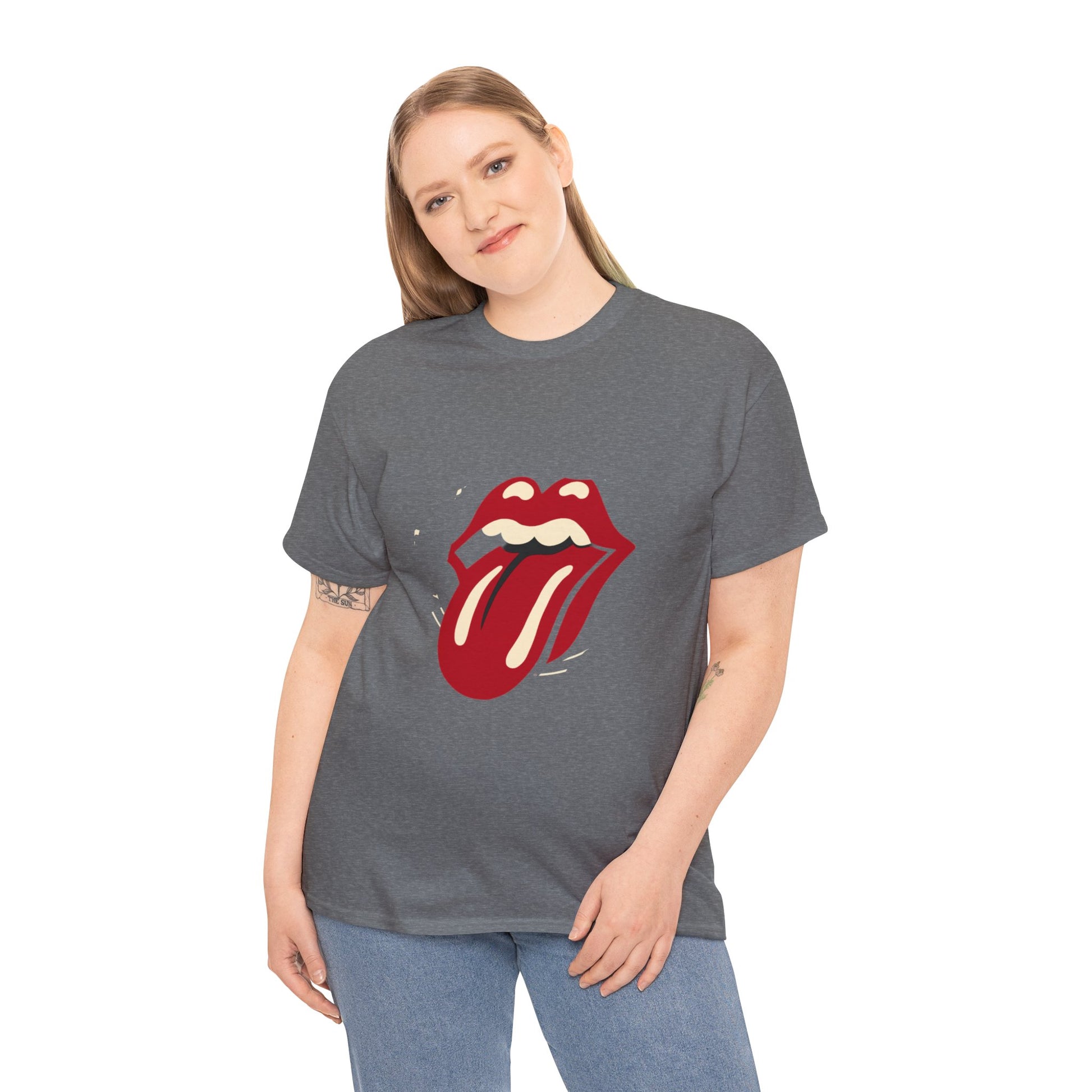 The Stone Tongue Unisex Heavy Cotton Tee | Edgy Graphic T-Shirt for Rock Music Fans - ArtShirt Couture