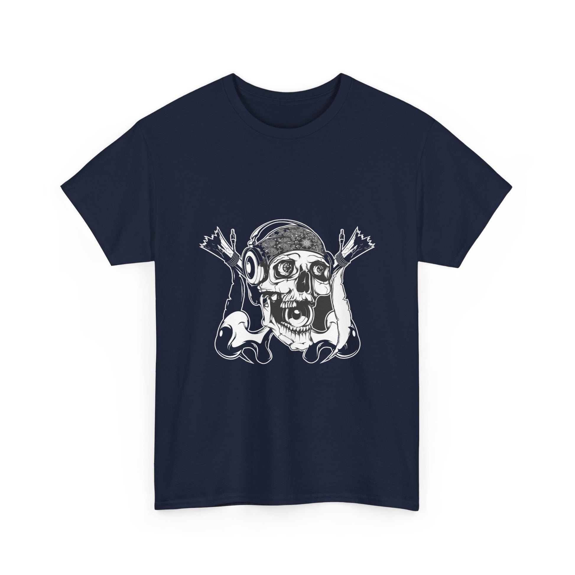 The Skeleton Unisex Heavy Cotton Tee | Spooky Graphic T-Shirt for Halloween and Skull Enthusiasts - ArtShirt Couture