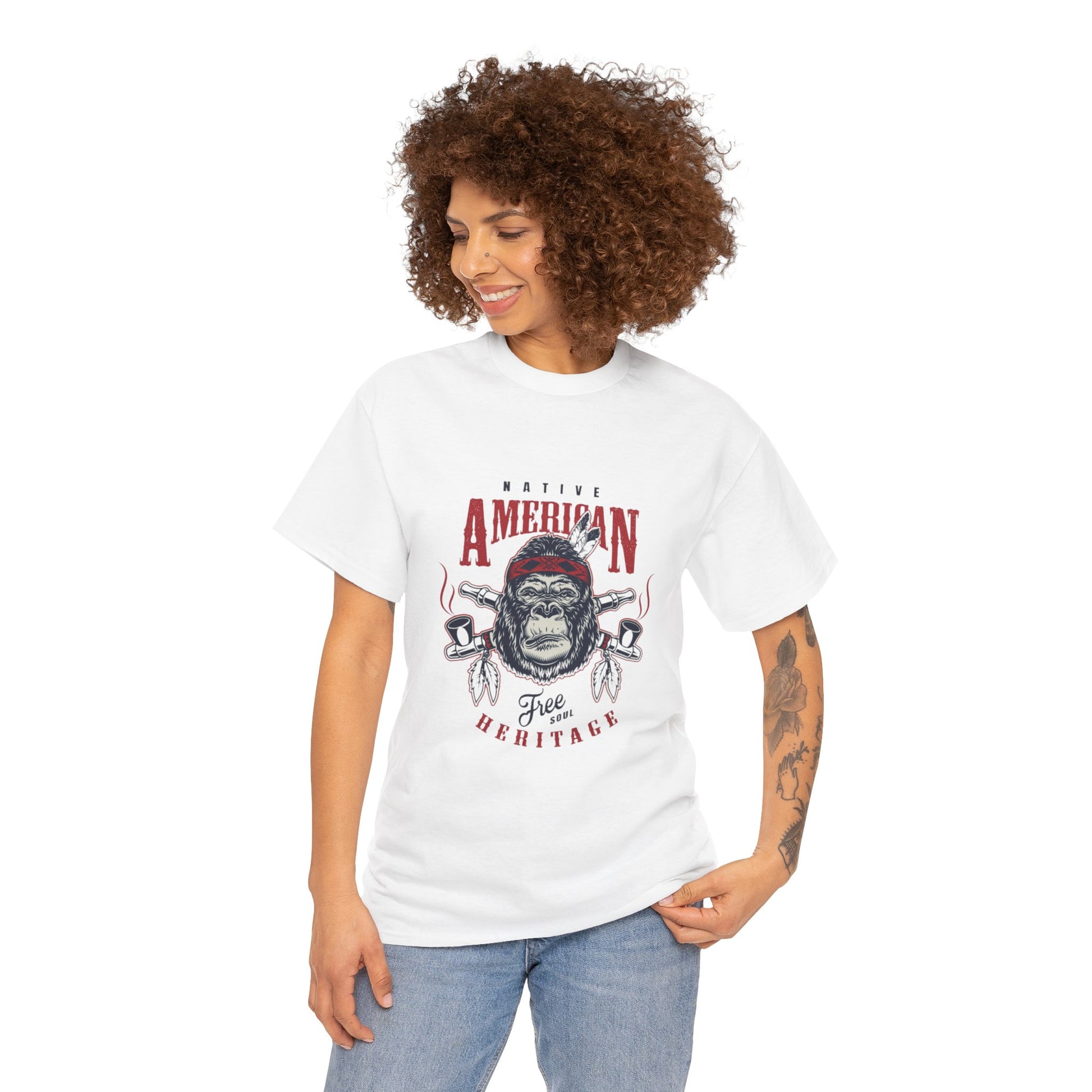 Native American graphic Unisex Heavy Cotton Tee - ArtShirt Couture