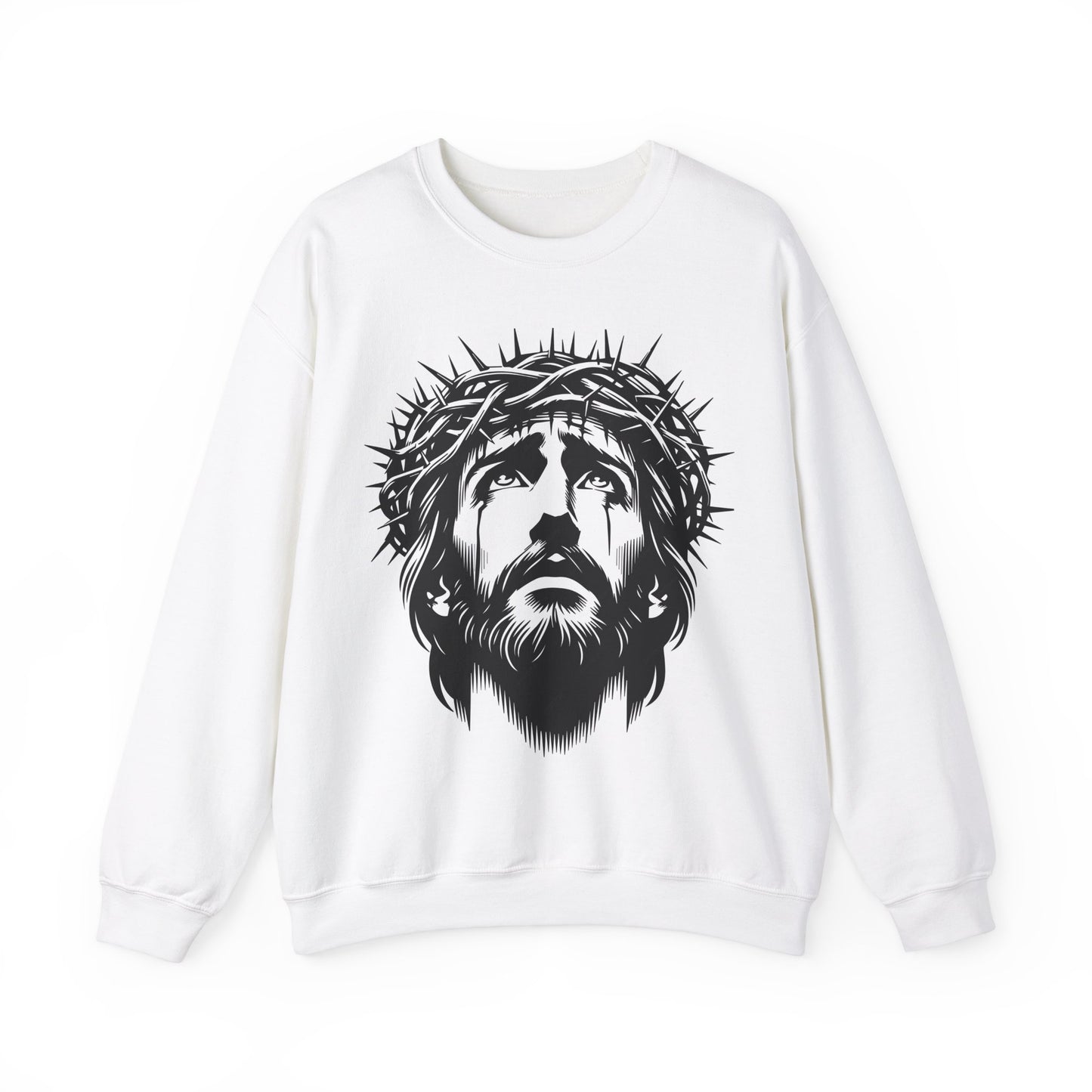 Jesus Christ Unisex Heavy Blend™ Crewneck Sweatshirt | Religious Graphic Sweatshirt - ArtShirt Couture