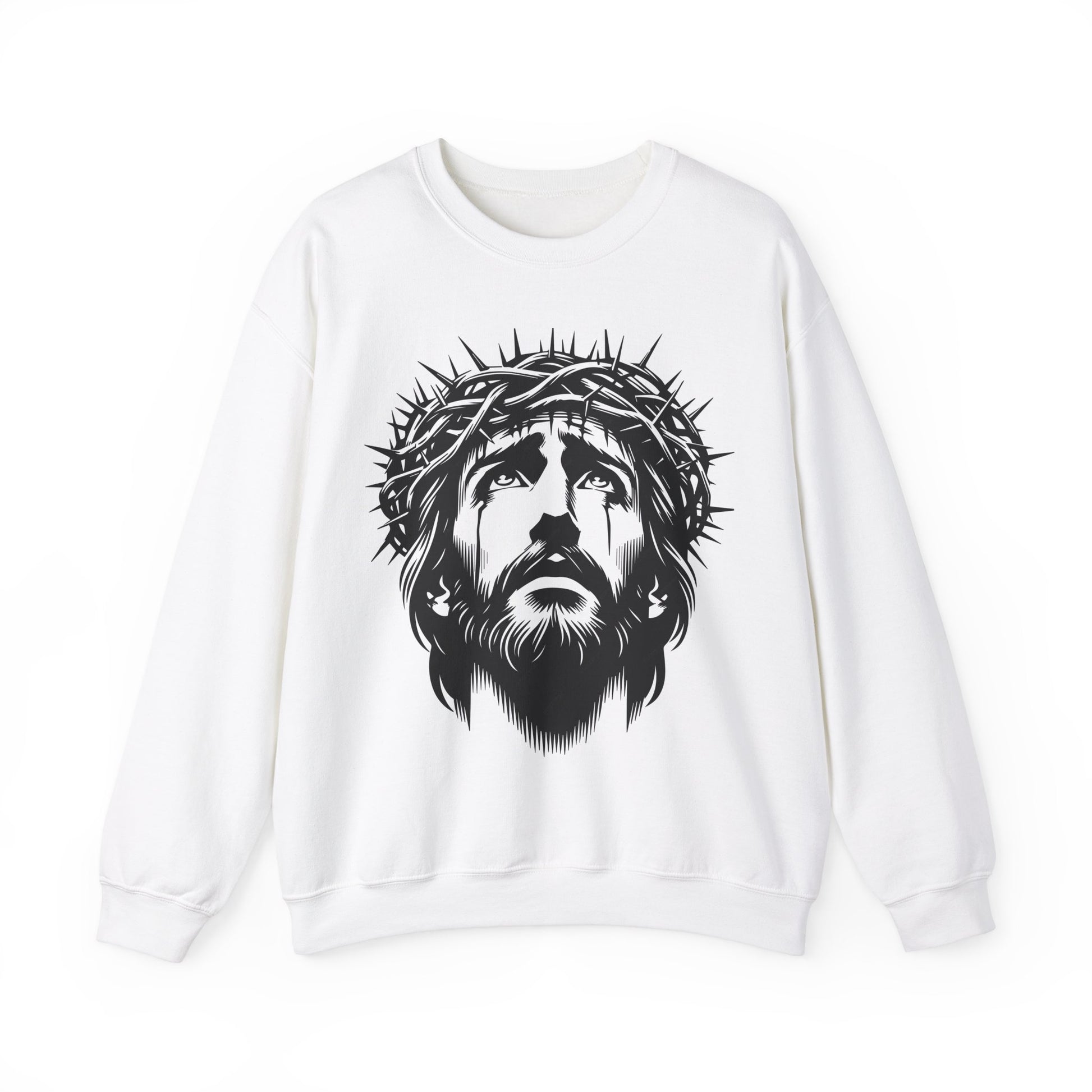 Jesus Christ Unisex Heavy Blend™ Crewneck Sweatshirt | Religious Graphic Sweatshirt - ArtShirt Couture