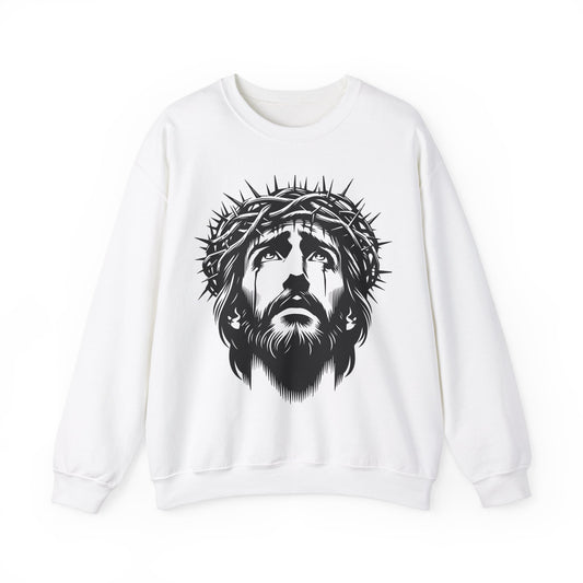 Jesus Christ Unisex Heavy Blend™ Crewneck Sweatshirt | Religious Graphic Sweatshirt - ArtShirt Couture