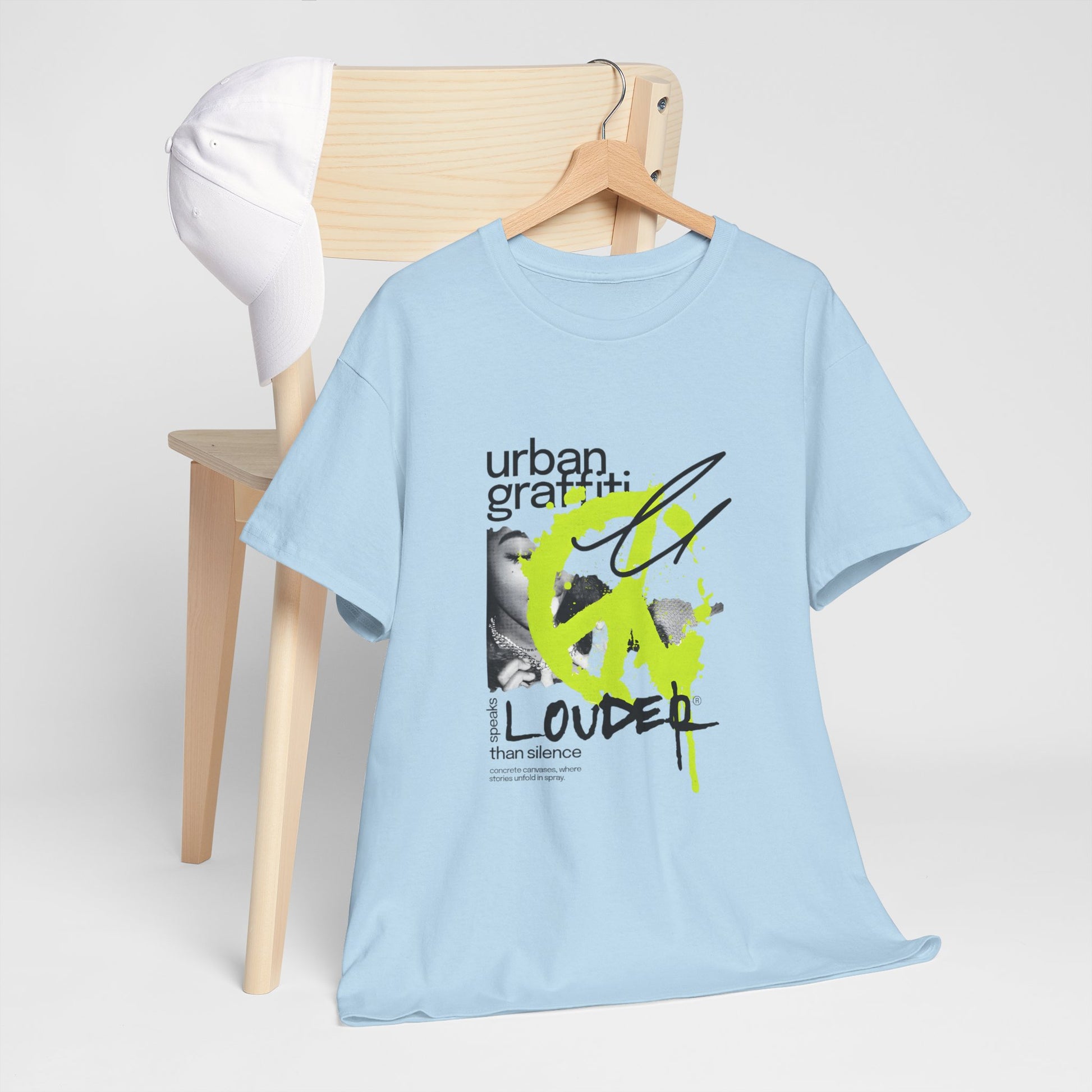 Urban Graffiti Unisex Heavy Cotton Tee | Stylish Graphic T-Shirt for Street Art Lovers - ArtShirt Couture