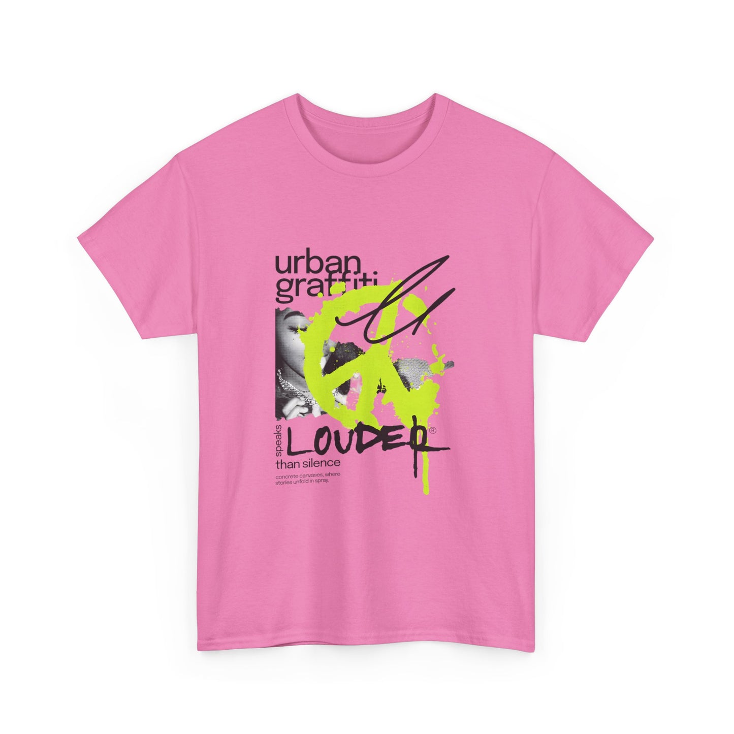 Urban Graffiti Unisex Heavy Cotton Tee | Stylish Graphic T-Shirt for Street Art Lovers - ArtShirt Couture