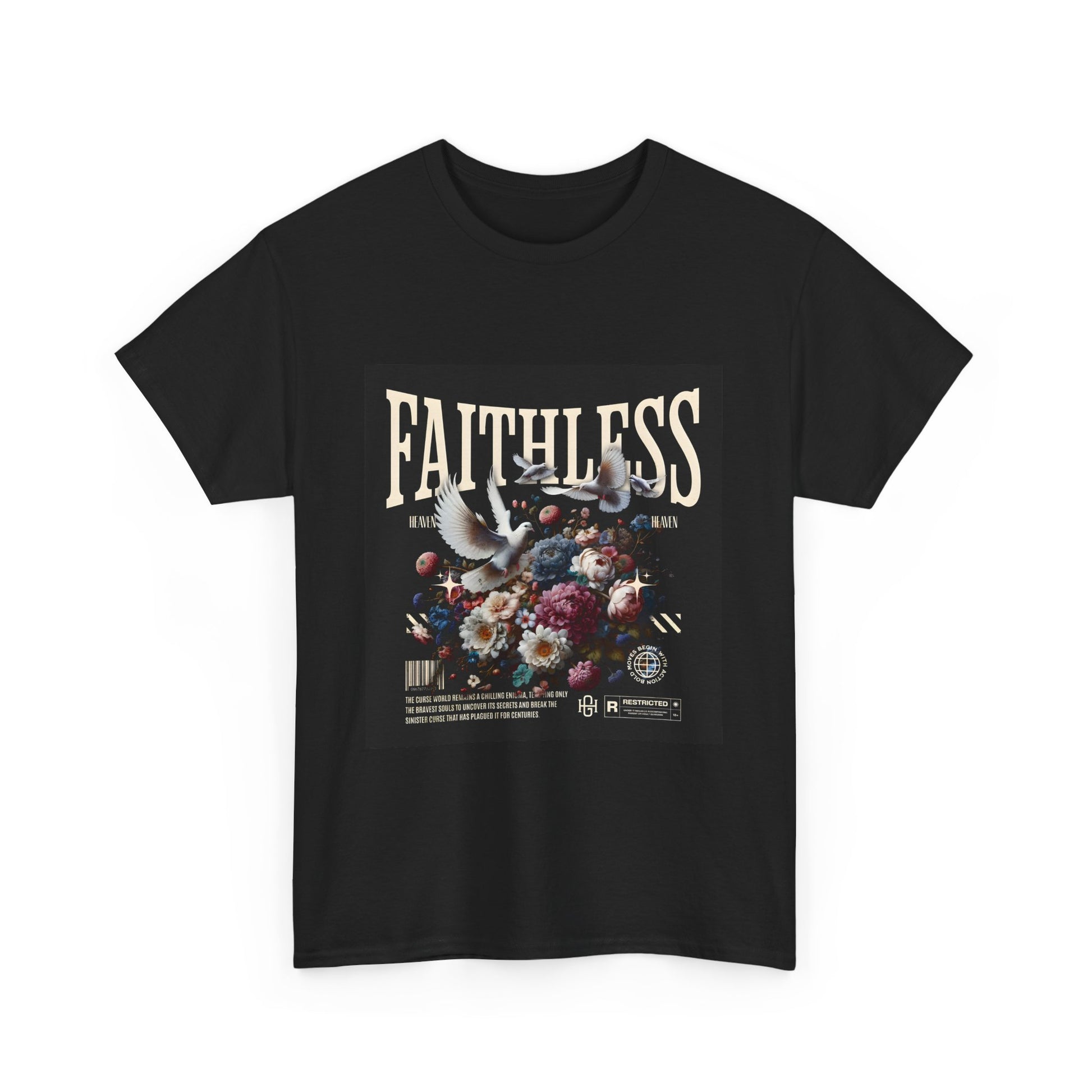 Faithless Unisex Heavy Cotton Tee | Edgy Graphic T-Shirt - Artshirtcouture