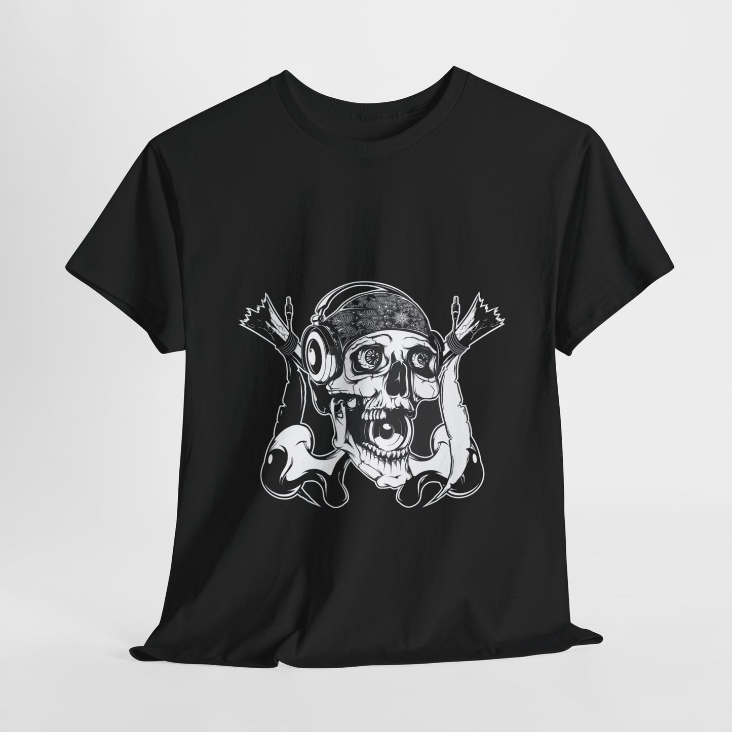 The Skeleton Unisex Heavy Cotton Tee | Spooky Graphic T-Shirt for Halloween and Skull Enthusiasts - ArtShirt Couture