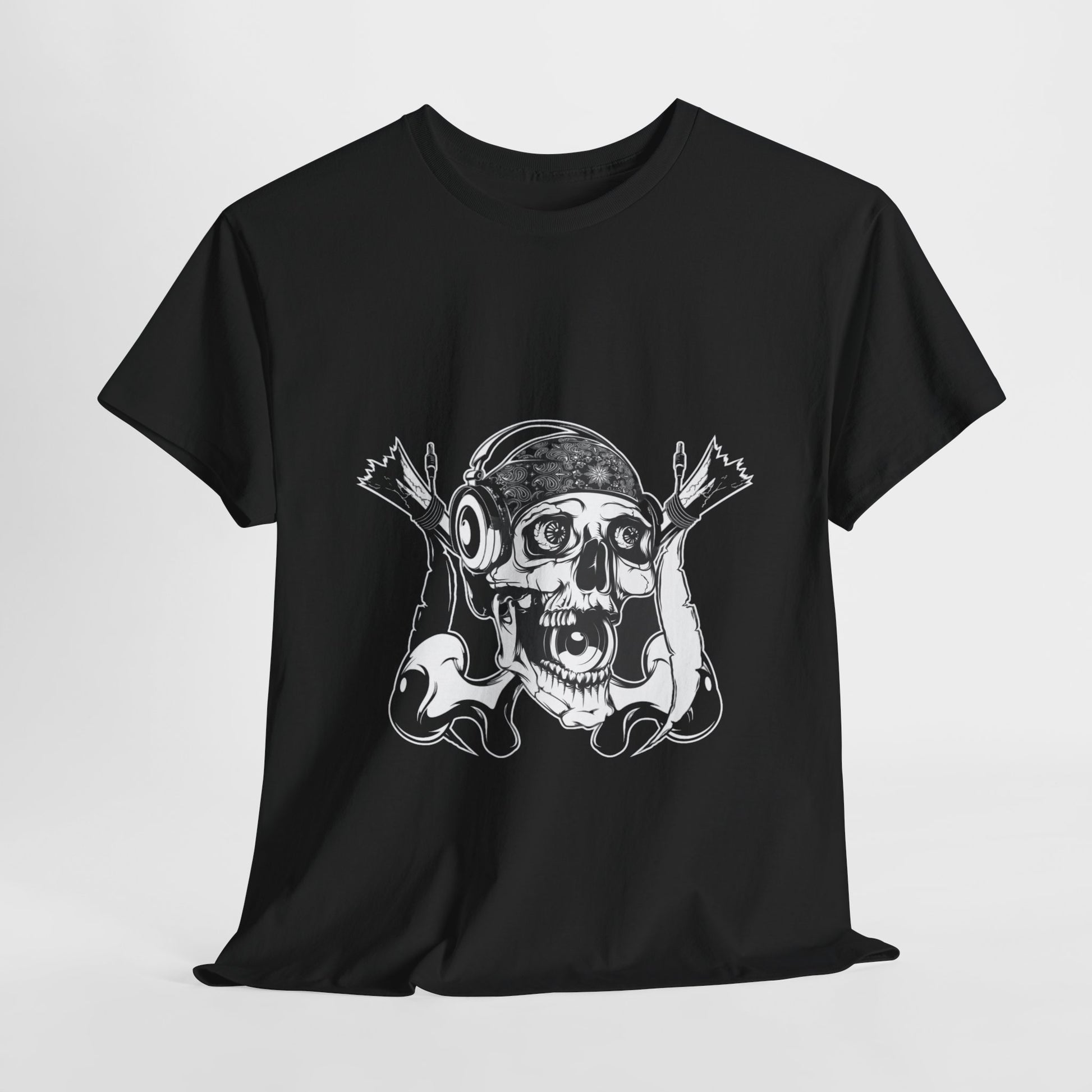 The Skeleton Unisex Heavy Cotton Tee | Spooky Graphic T-Shirt for Halloween and Skull Enthusiasts - ArtShirt Couture