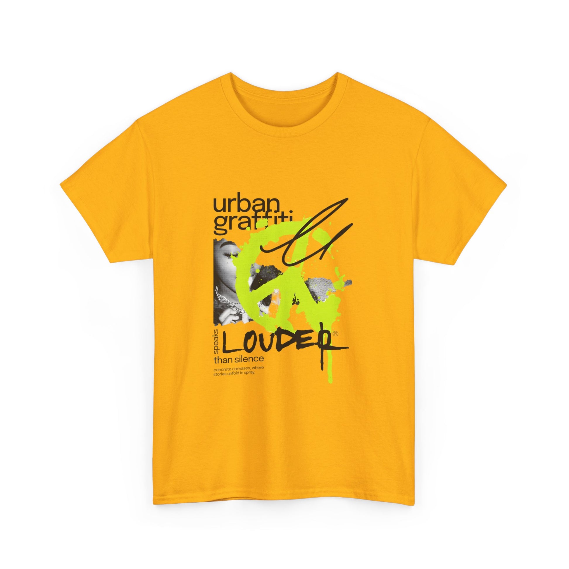 Urban Graffiti Unisex Heavy Cotton Tee | Stylish Graphic T-Shirt for Street Art Lovers - ArtShirt Couture