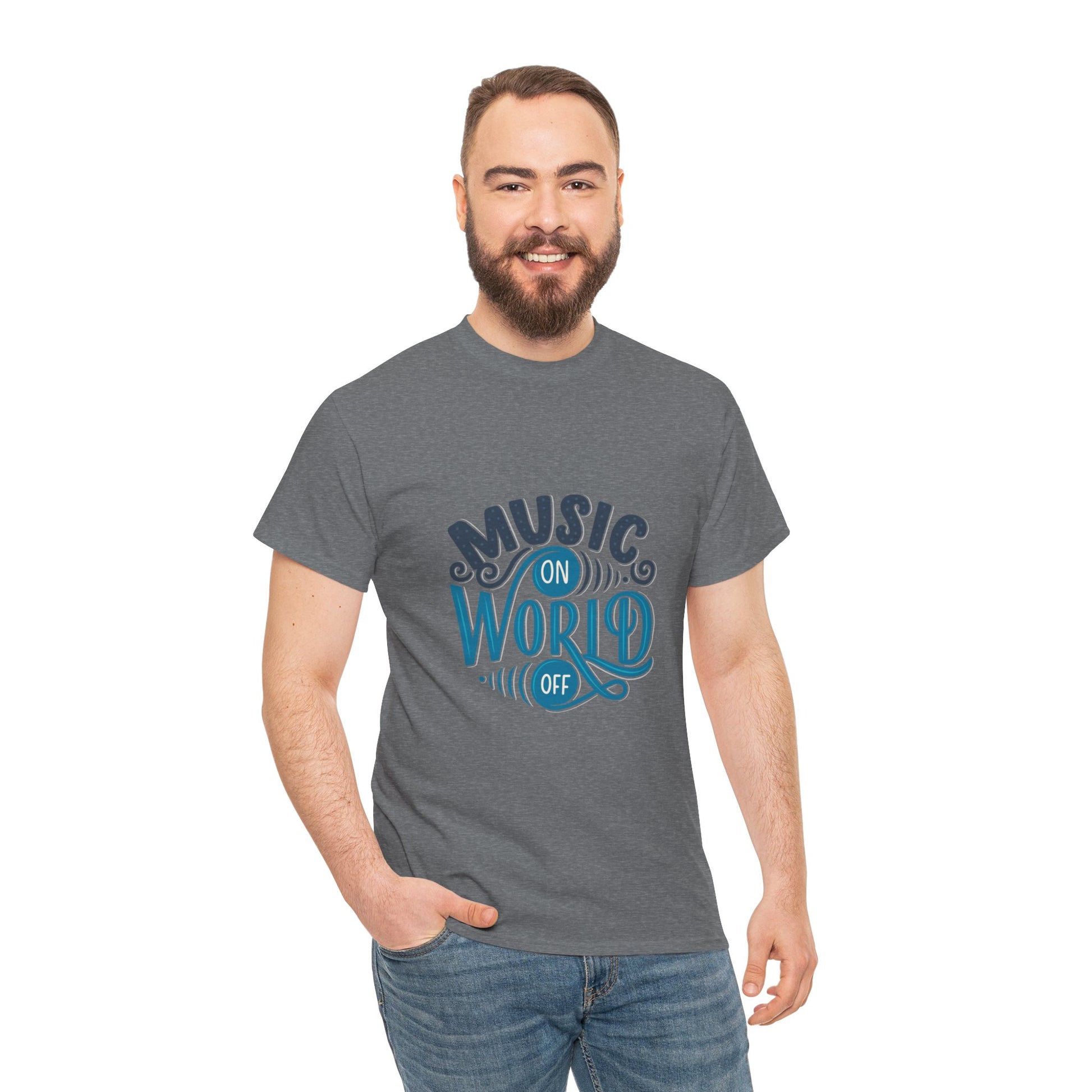 Music World Unisex Heavy Graphic Cotton Tee - ArtShirt Couture