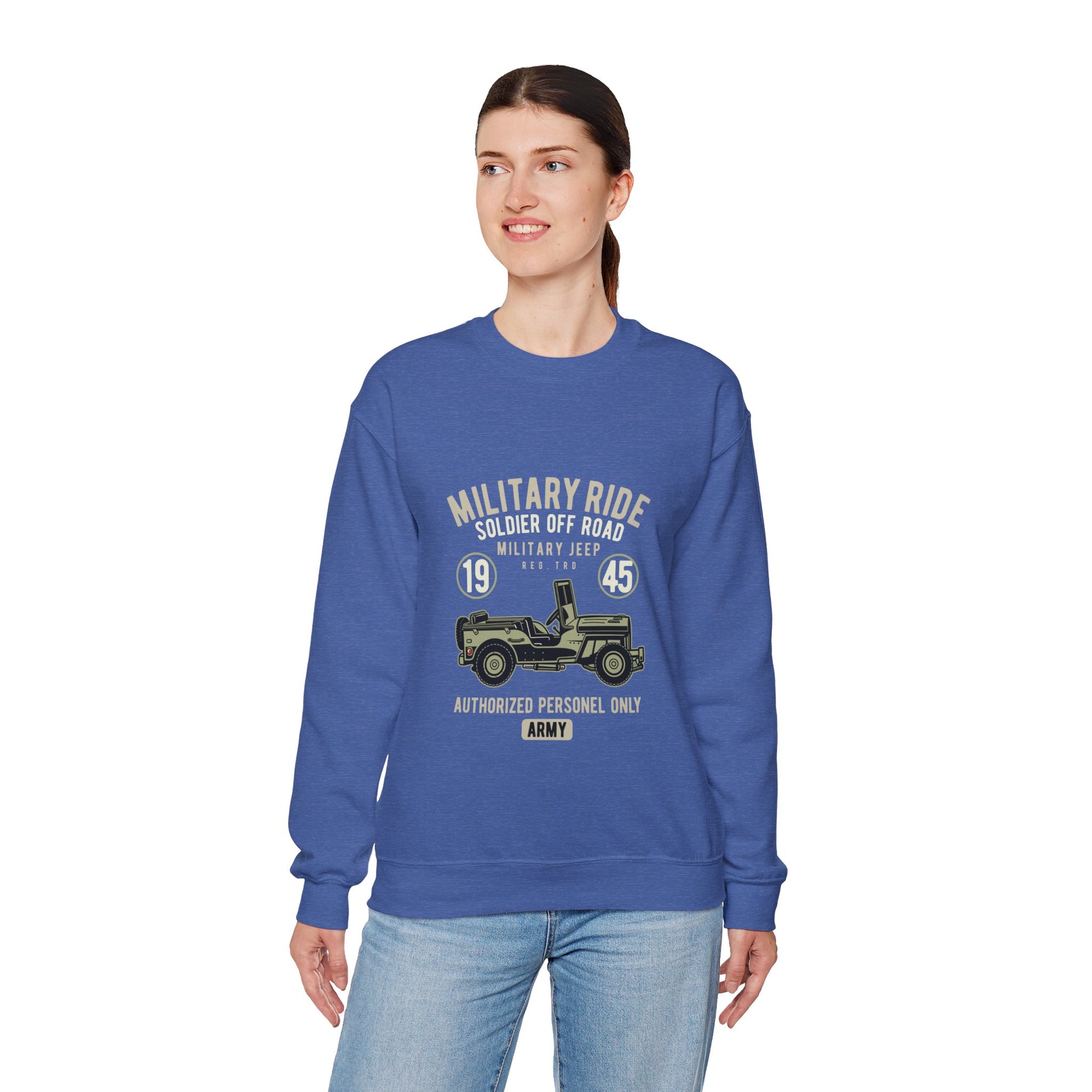 Military ride Unisex Heavy Blend™ Crewneck Sweatshirt - ArtShirt Couture