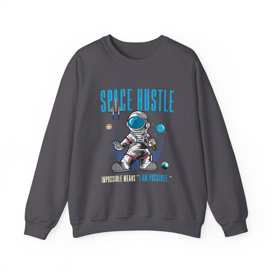 Skateboard Space Hustle Unisex Heavy Blend™ Sweatshirt | Trendy Graphic Sweatshirt for Skateboarding Enthusiasts - ArtShirt Couture