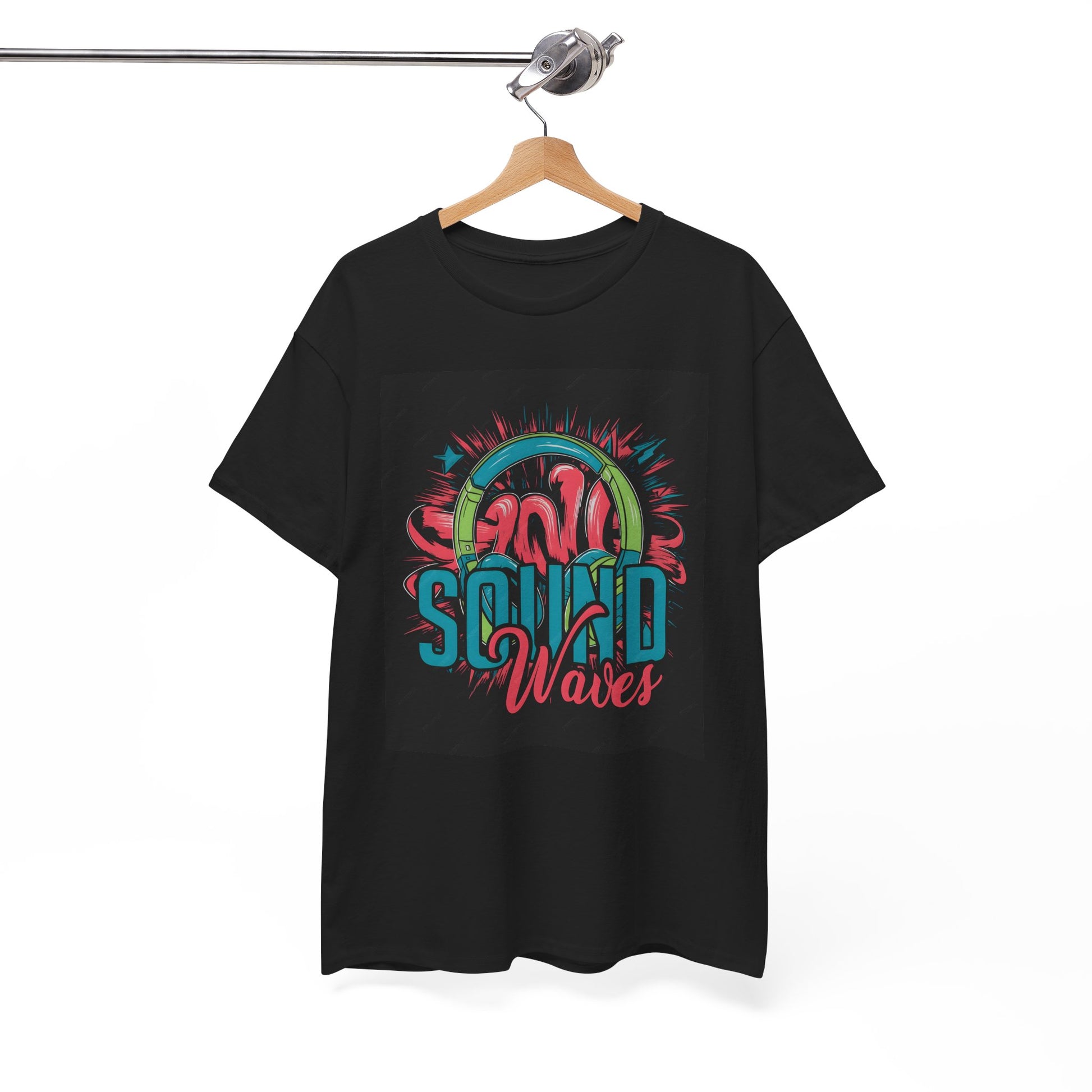 Sound Waves Unisex Heavy Cotton Tee | Stylish Graphic T-Shirt for Music Lovers - ArtShirt Couture