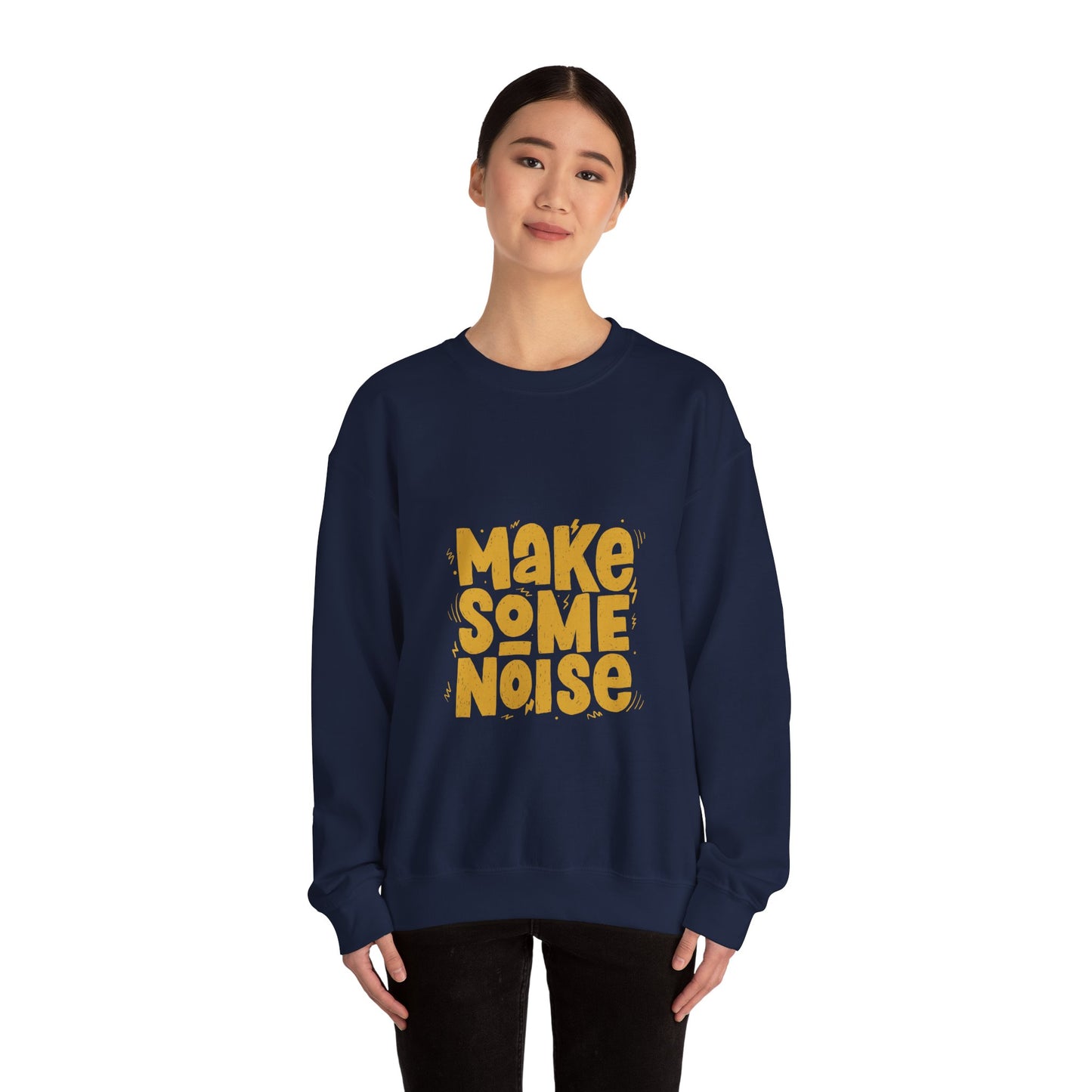Make some noise Unisex Heavy Blend™ Crewneck Sweatshirt - ArtShirt Couture