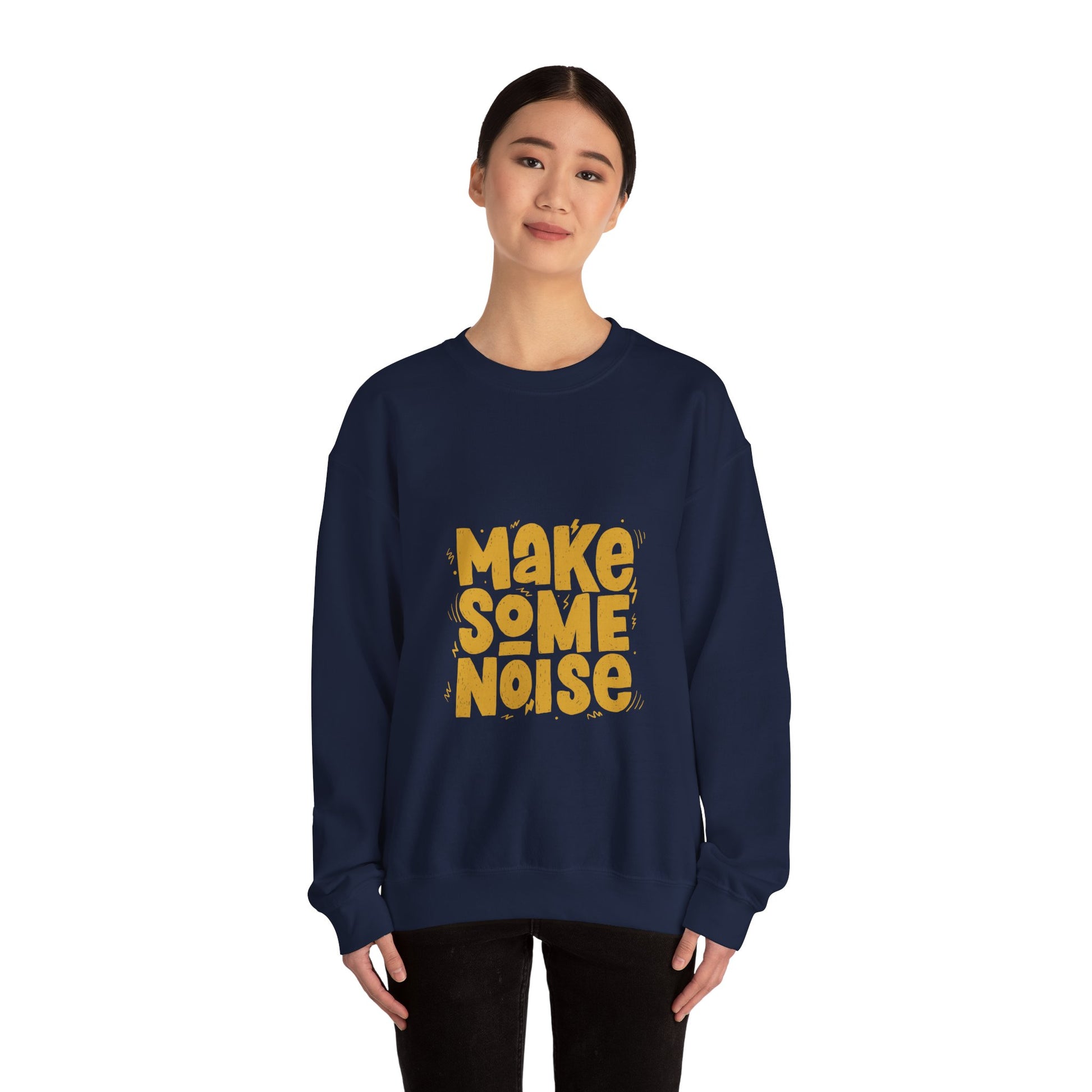 Make some noise Unisex Heavy Blend™ Crewneck Sweatshirt - ArtShirt Couture