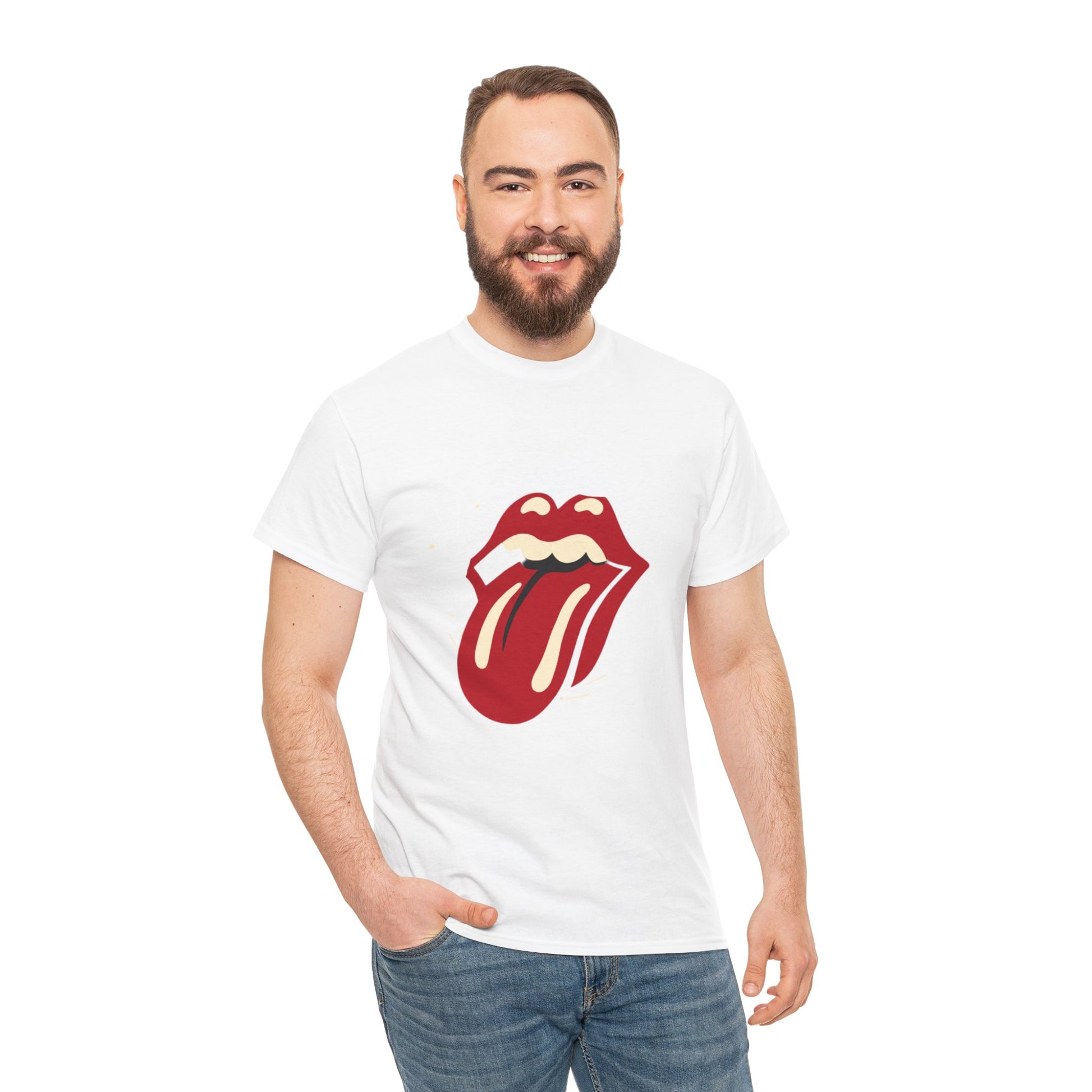 The Stone Tongue Unisex Heavy Cotton Tee | Edgy Graphic T-Shirt for Rock Music Fans - ArtShirt Couture