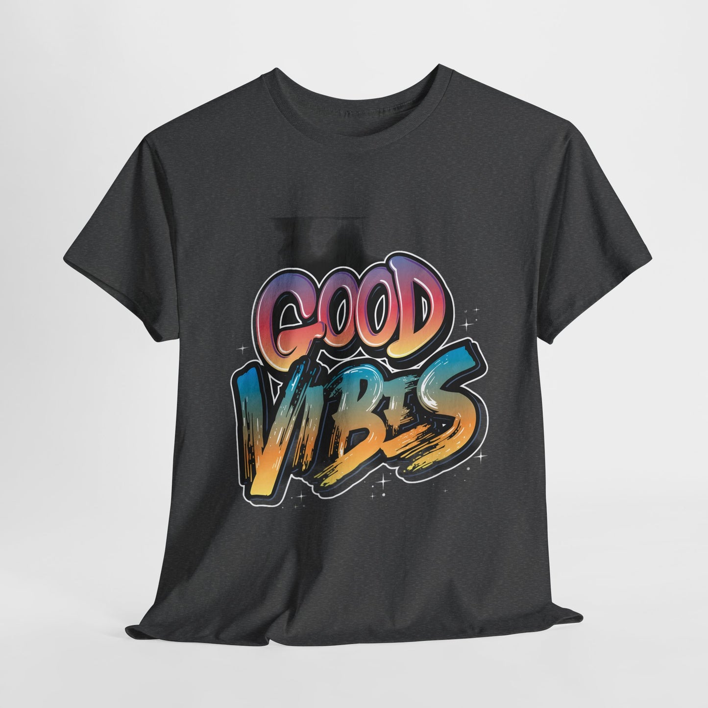 Good Vibes Unisex Heavy Cotton Tee | Positive Graphic T-Shirt - Artshirtcouture