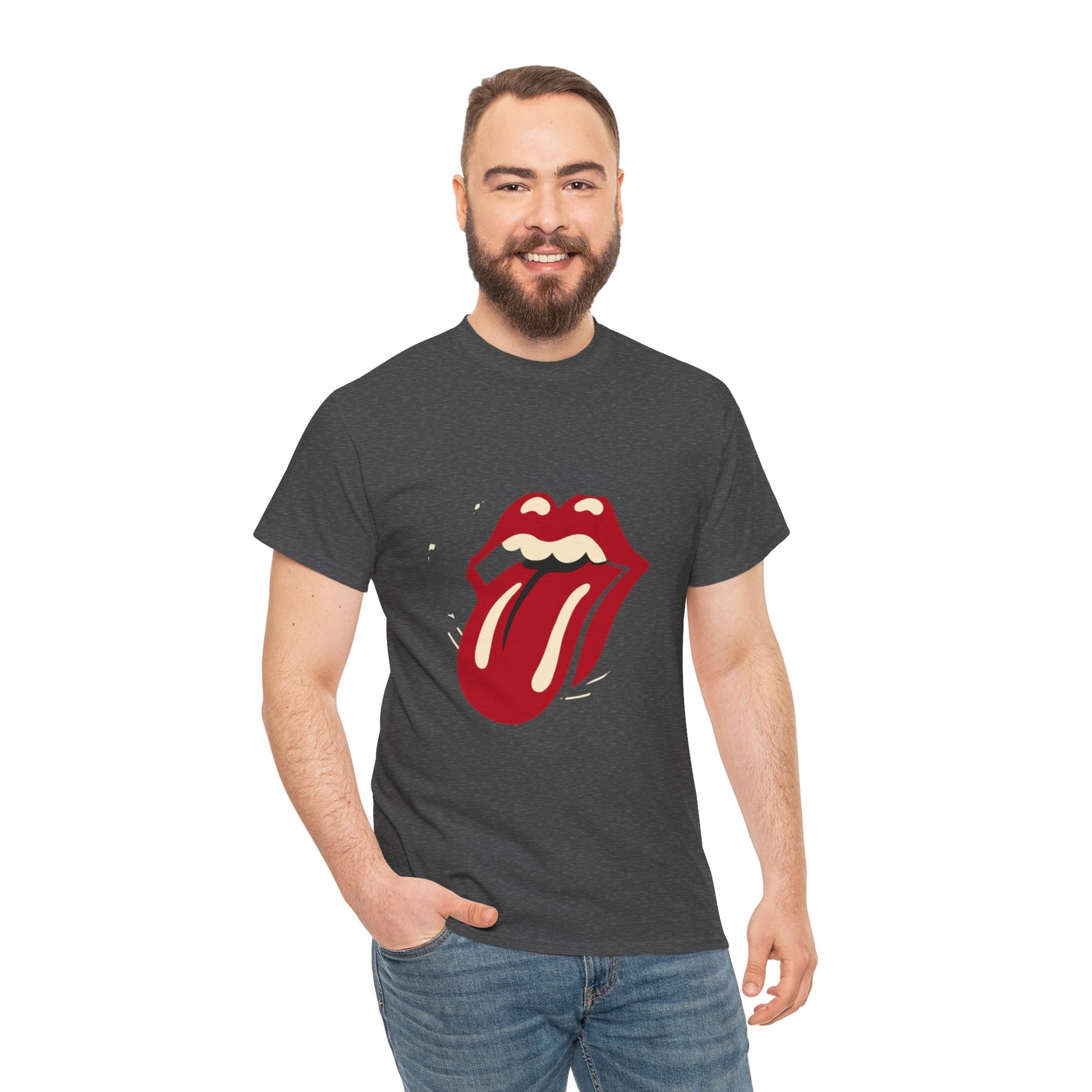 The Stone Tongue Unisex Heavy Cotton Tee | Edgy Graphic T-Shirt for Rock Music Fans - ArtShirt Couture