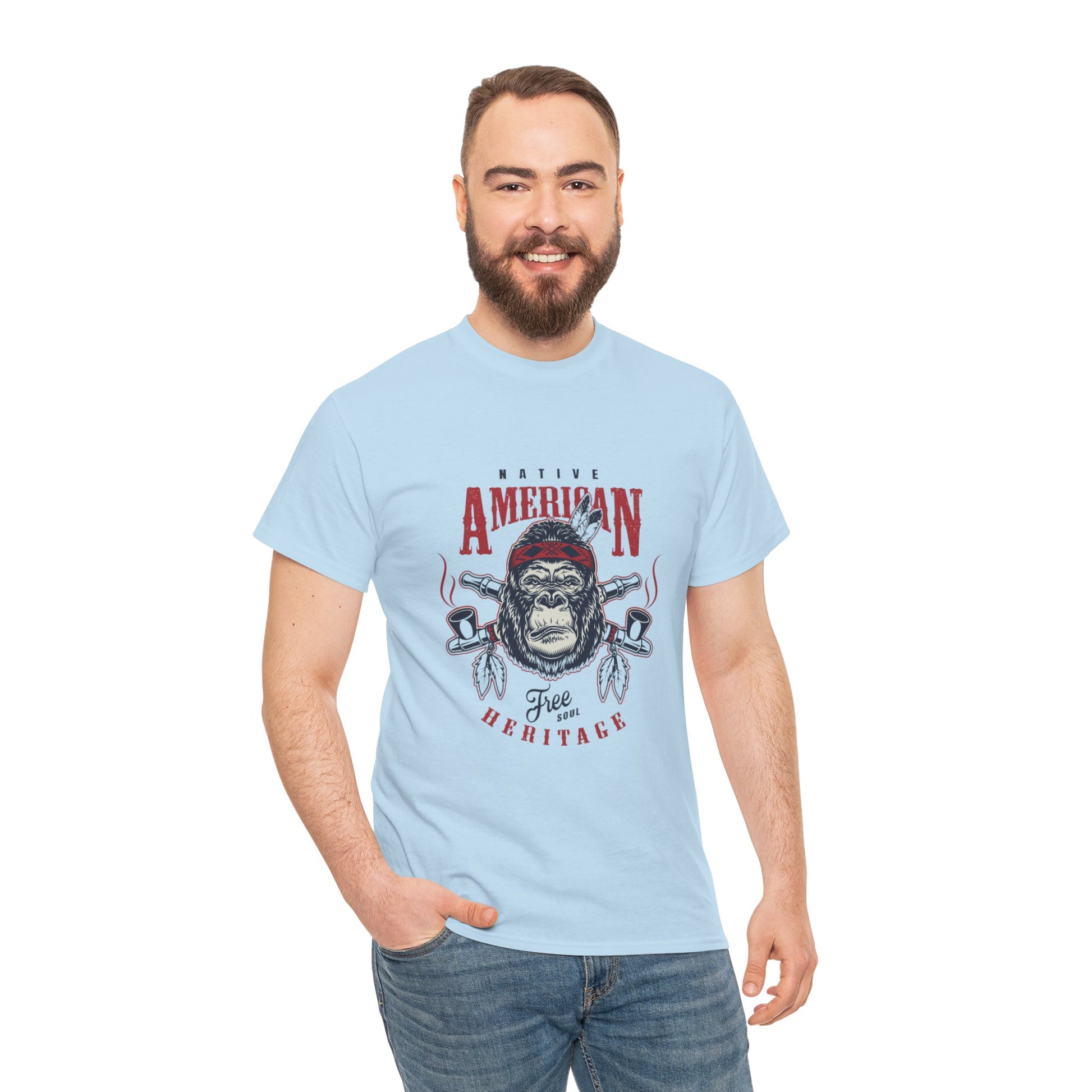 Native American graphic Unisex Heavy Cotton Tee - ArtShirt Couture