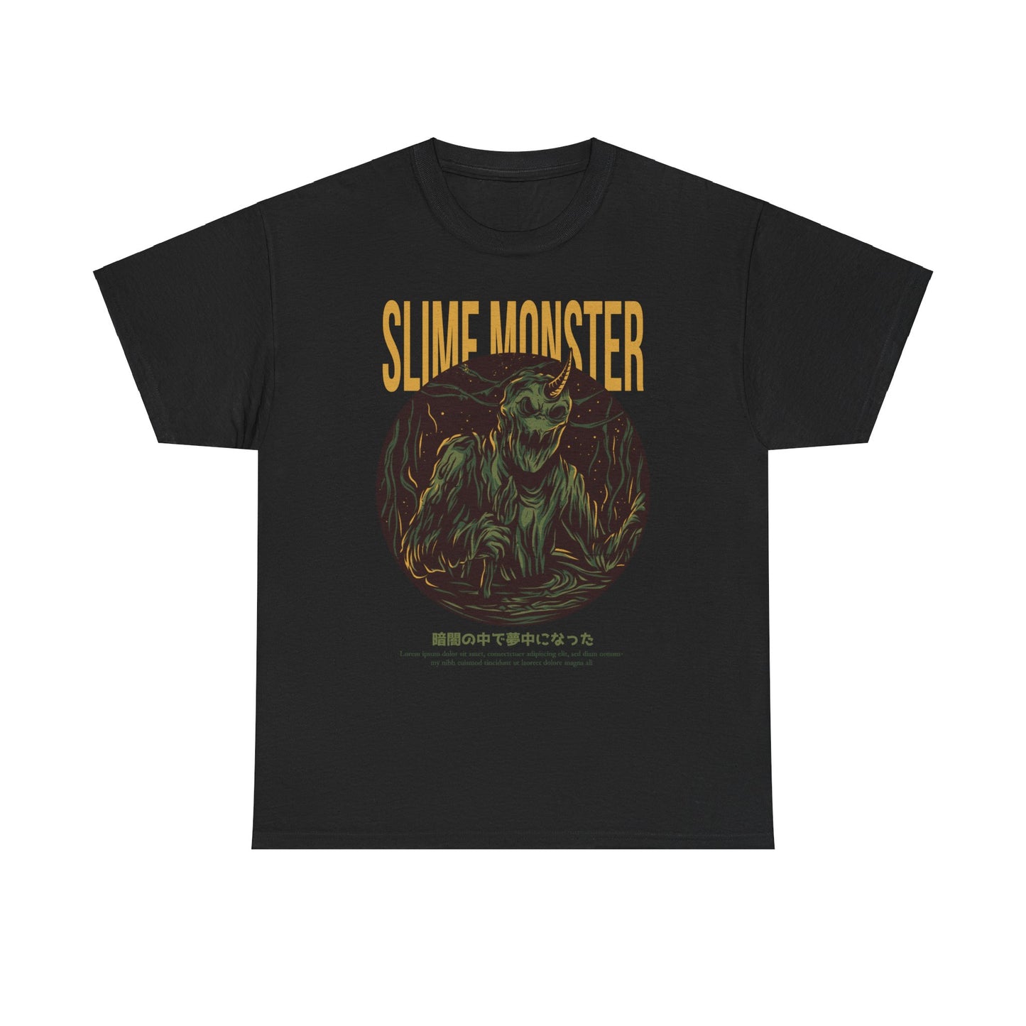 Slime Monster Unisex Heavy Cotton Tee | Fun Graphic T-Shirt for Kids and Monster Lovers - ArtShirt Couture