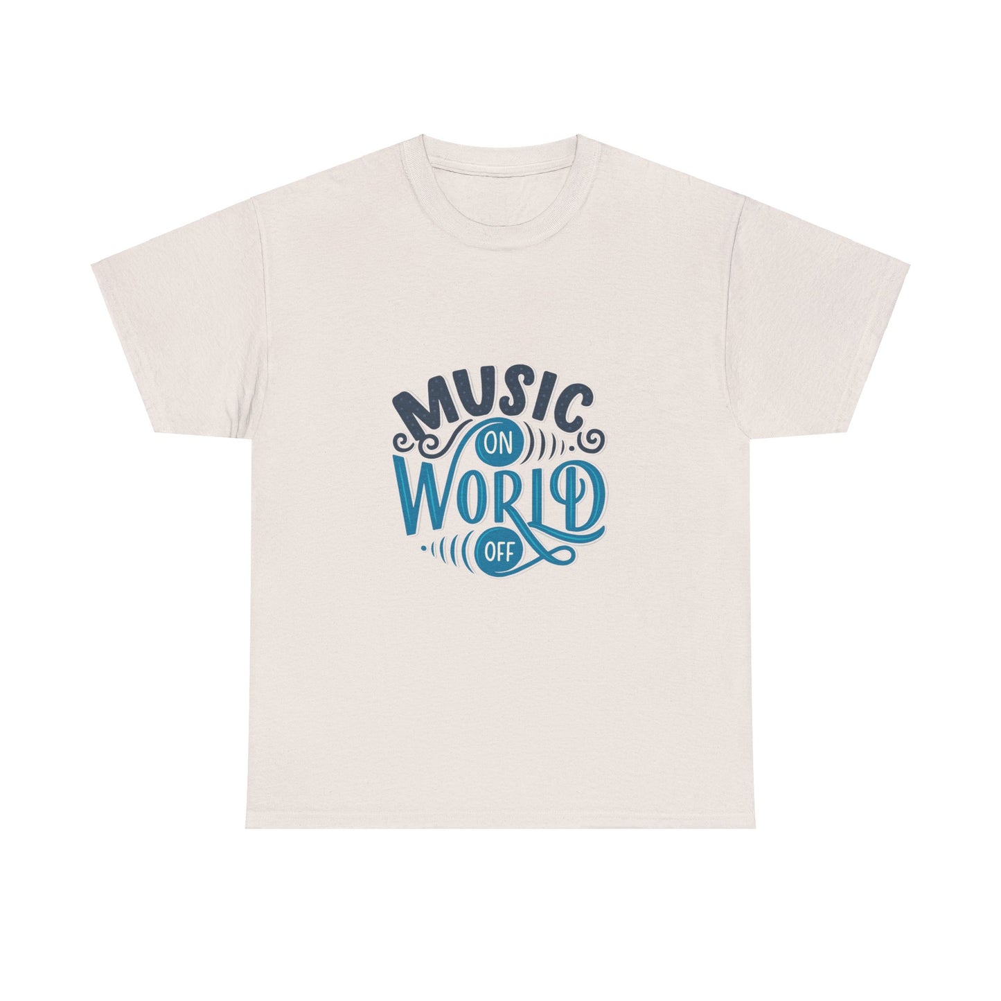 Music World Unisex Heavy Cotton Tee | Vibrant Graphic T-Shirt for Music Enthusiasts - ArtShirt Couture