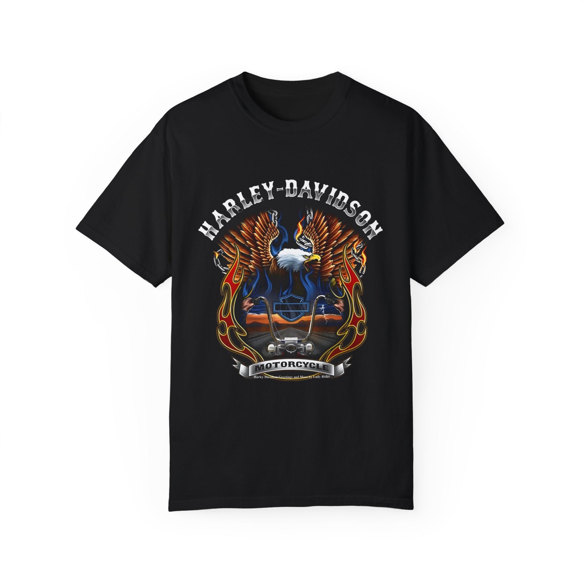 Vintage Motorcycle Design Unisex Garment-Dyed T-Shirt for motorcycle enthusiasts