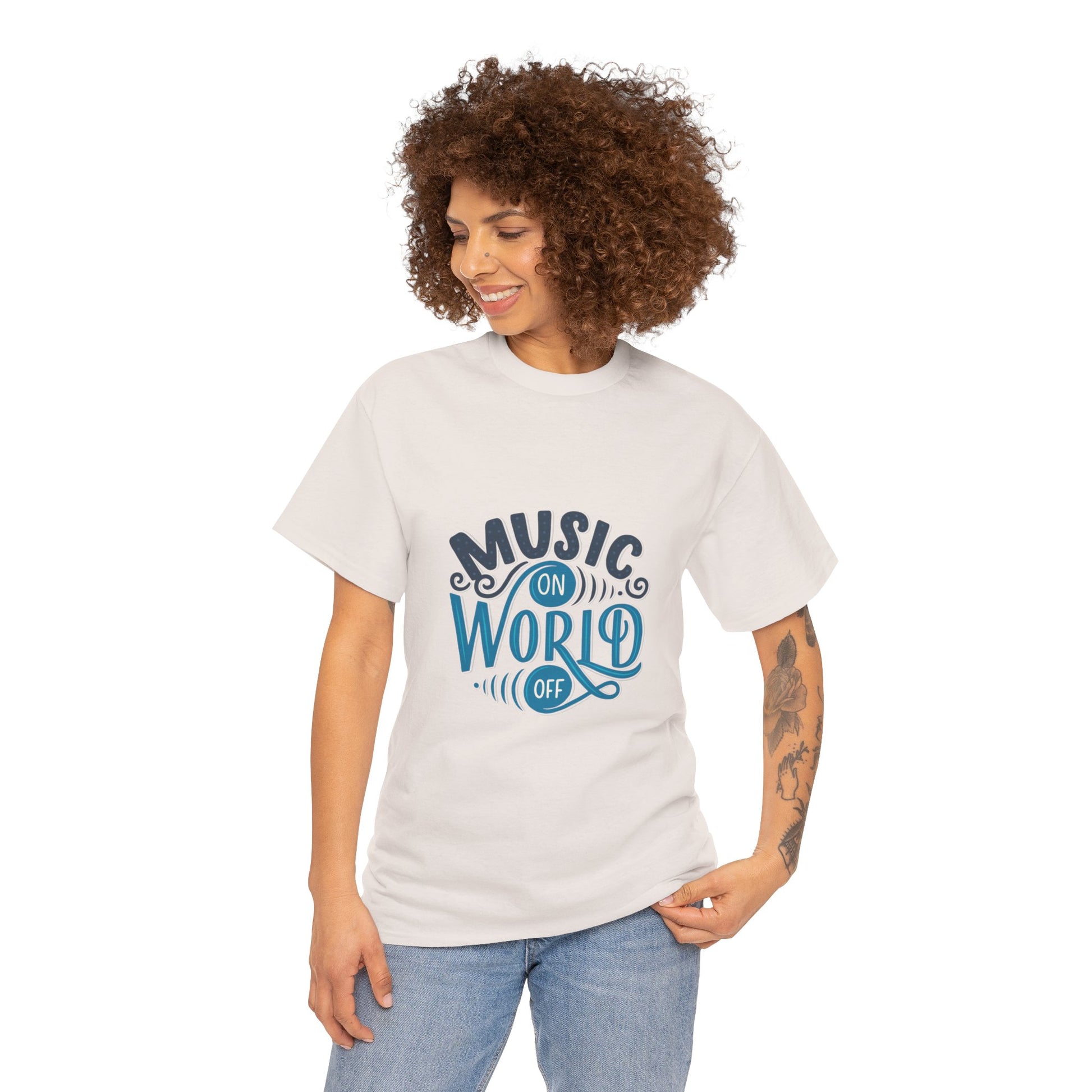 Music World Unisex Heavy Graphic Cotton Tee - ArtShirt Couture