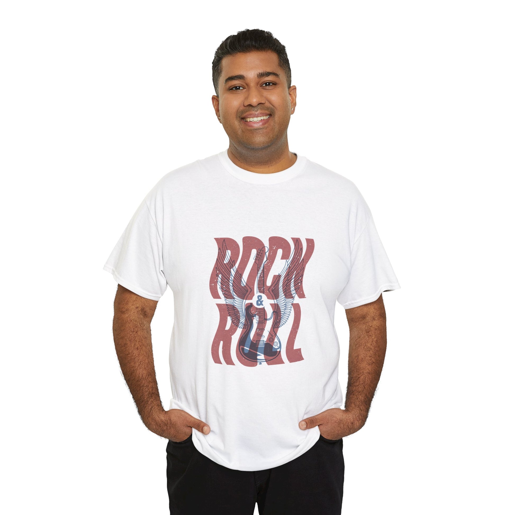 Rock 'N' Roll Unisex Heavy Cotton Tee | Classic Graphic T-Shirt for Music Lovers - ArtShirt Couture