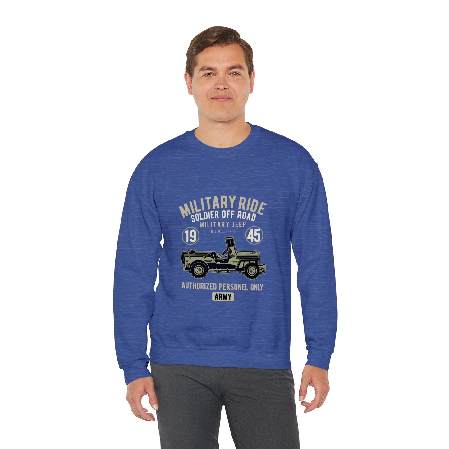 Military ride Unisex Heavy Blend™ Crewneck Sweatshirt - ArtShirt Couture