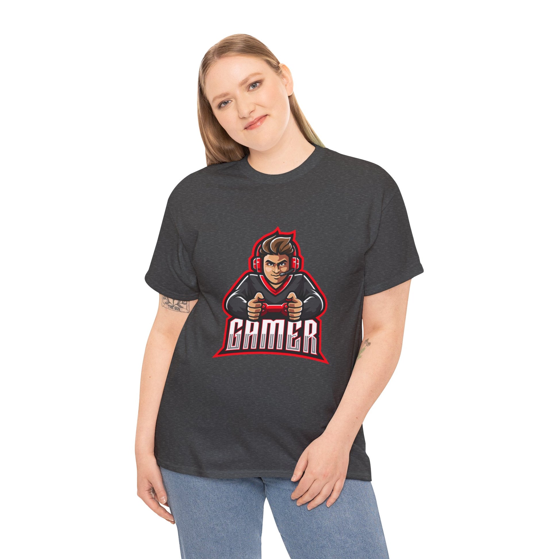 The Gamer Unisex Heavy Cotton Tee | Stylish Graphic T-Shirt for Gaming Enthusiasts - ArtShirt Couture